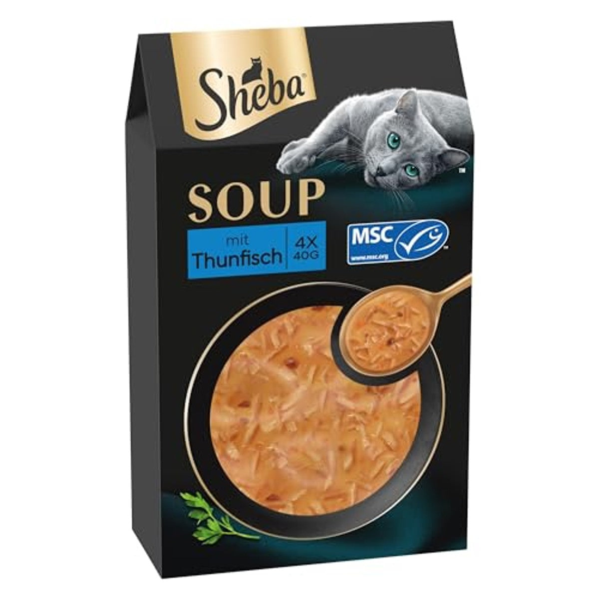 Sheba Soup Adult kattensoep tonijn 10 x 4 x 40 g - 3-pack
