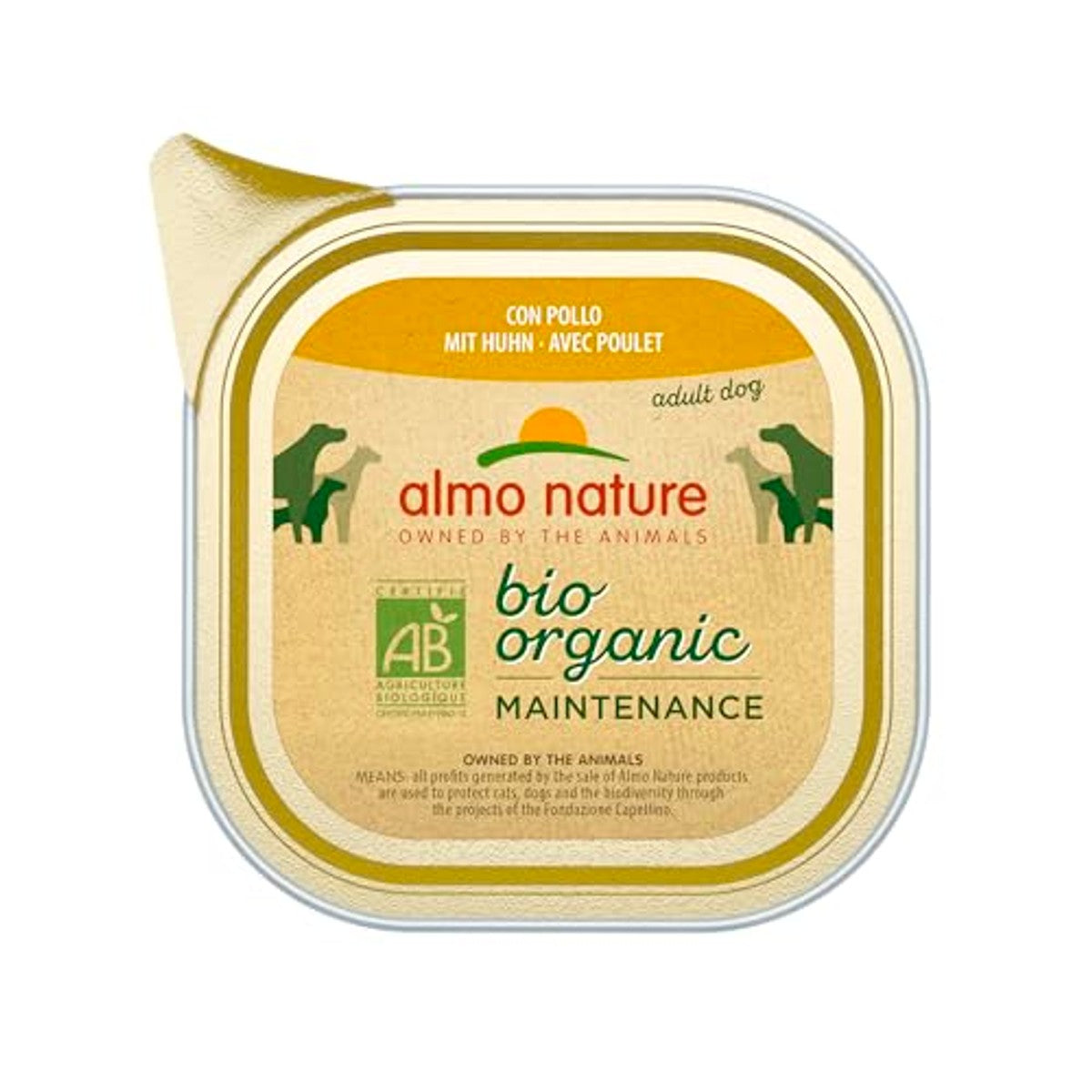 Almo Nature Bio Organic Maintenance Hondenvoeding Kip 100 g - 6-pack