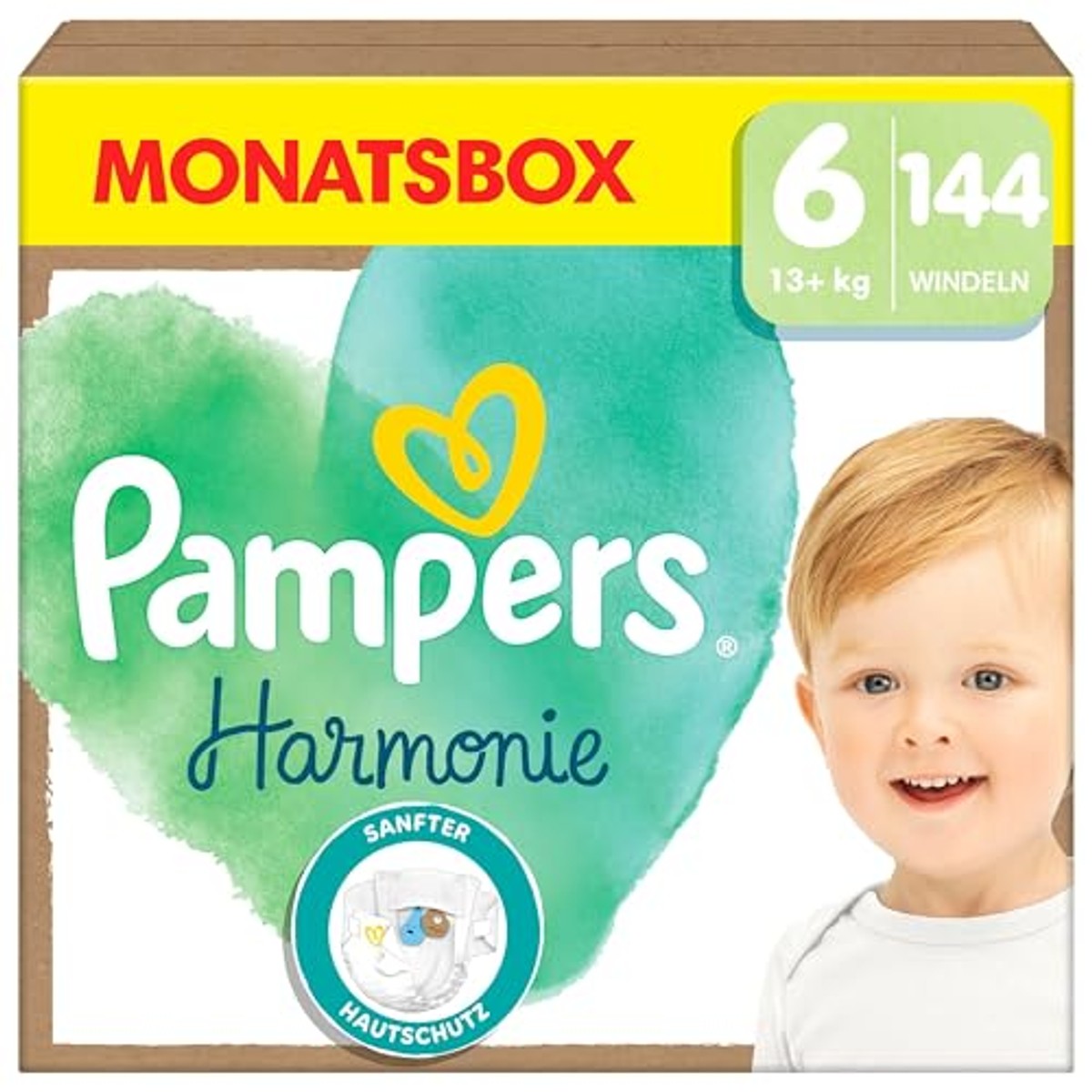 Pampers Harmonie luiers maat 6, 144 luiers, 13 kg+ – Pampers