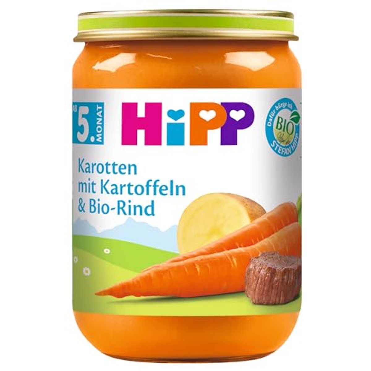 HiPP Wortelen met aardappelen en biologisch rundvlees 6 x 190 g – foto 2