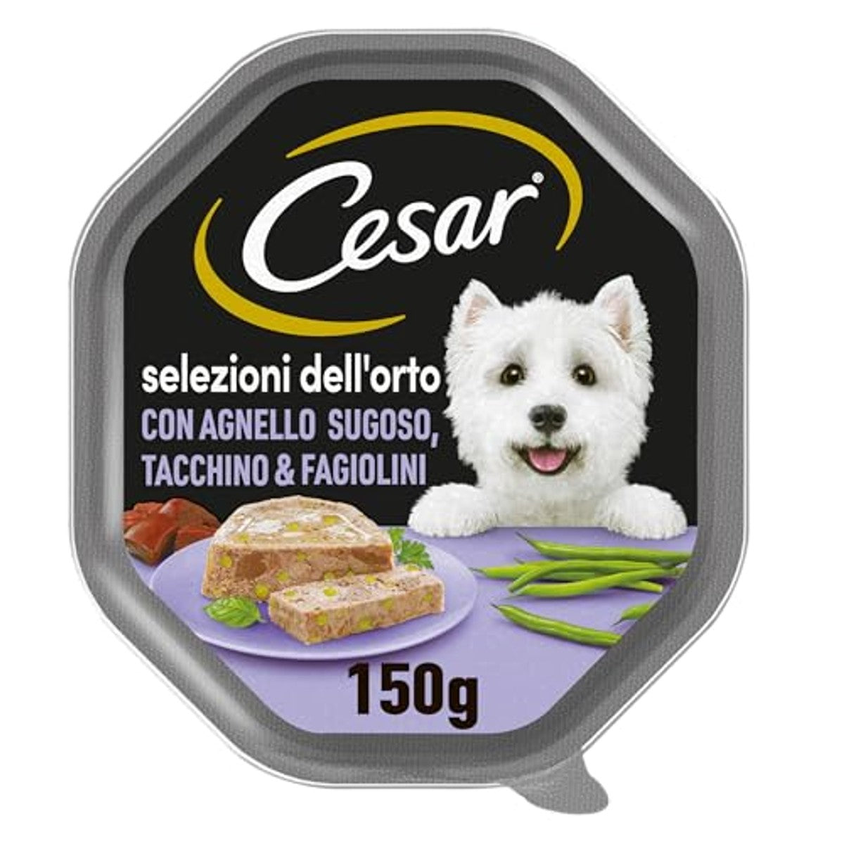 Cesar Groentetuin hondenvoer lam, kalkoen, bonen 14 x 150 g - 6-pack