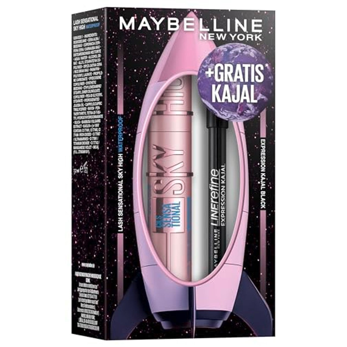 MAYBELLINE XMAS Set Sky High Mascara & Kajal 33 Black - 6 stuks