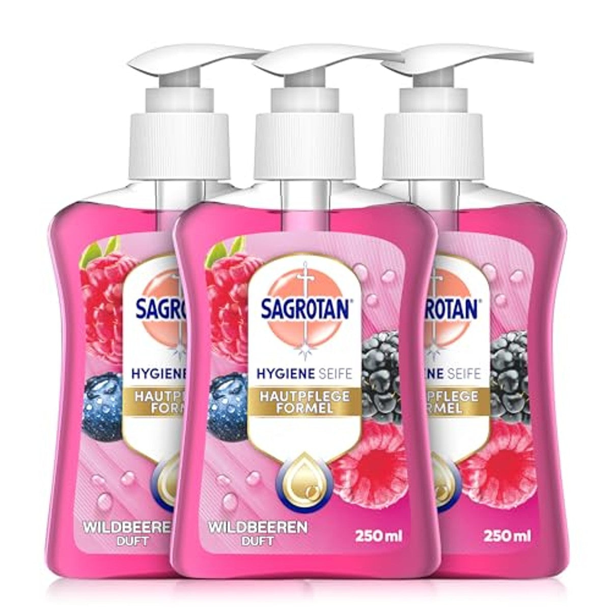 Sagrotan handzeep braambes en bosvruchten 3 x 250 ml - 6-pack