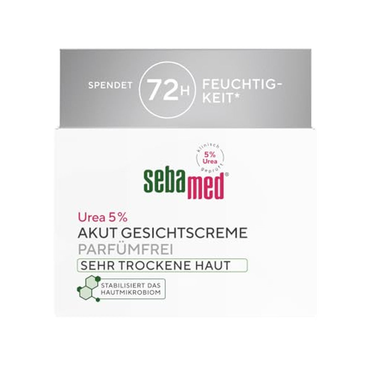 Sebamed Urea 5% Acute Gezichtscrème parfumvrij 3 x 50 ml - Voordeelverpakking – foto 2