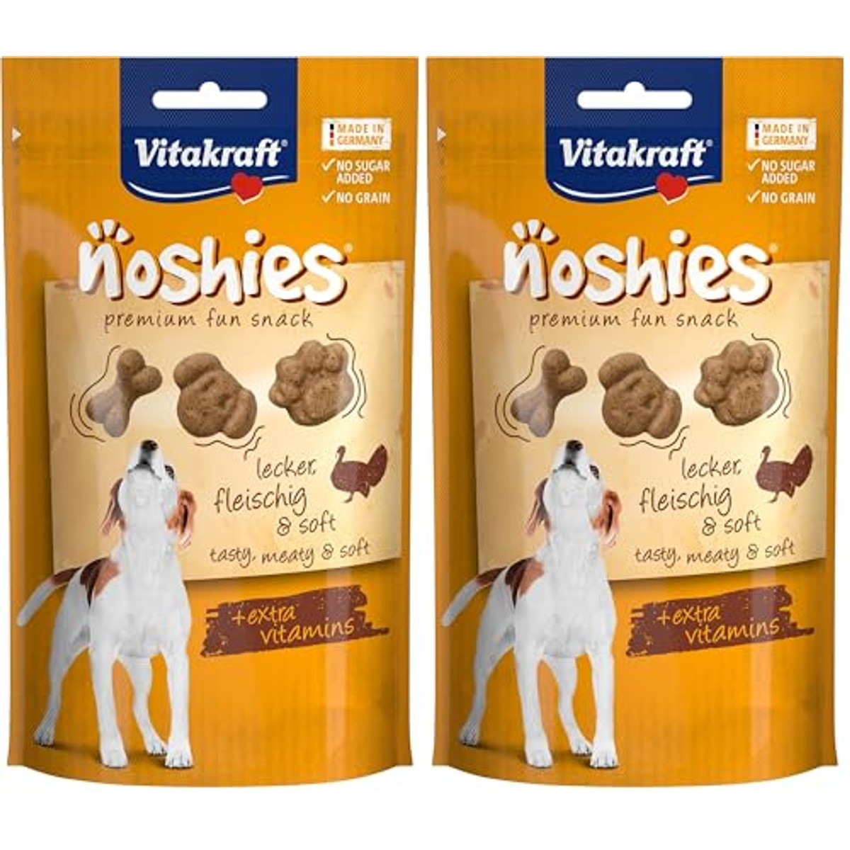 Vitakraft Noshies hondensnack kalkoen 2 x 90 g - 3-pack