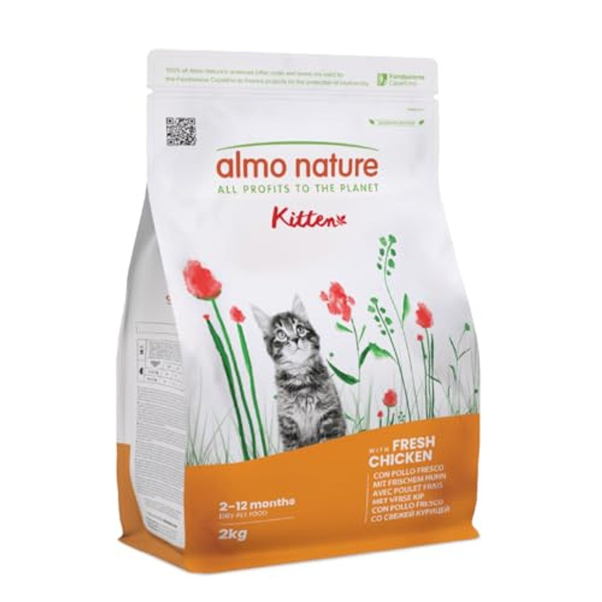 almo nature Holistic Kitten Droogvoer voor kattenjongens, kip en rijst, voor alle rassen, 2 kg – almo nature
