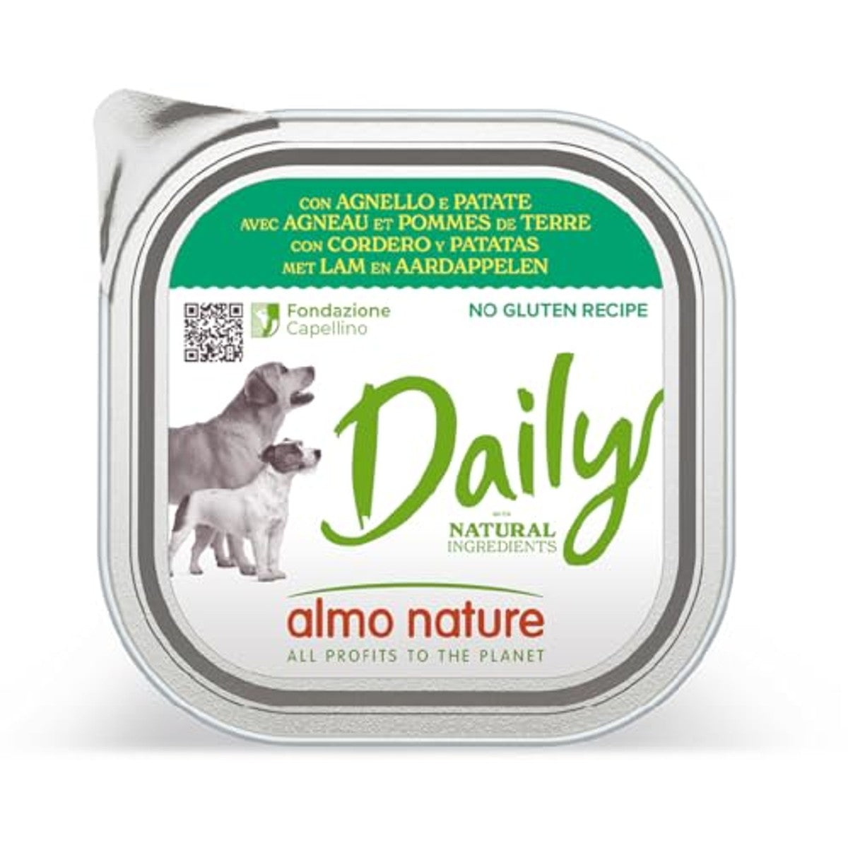 Almo Nature Daily Natvoer voor Honden met Lam en Aardappelen 9 x 300 g - 3-pack