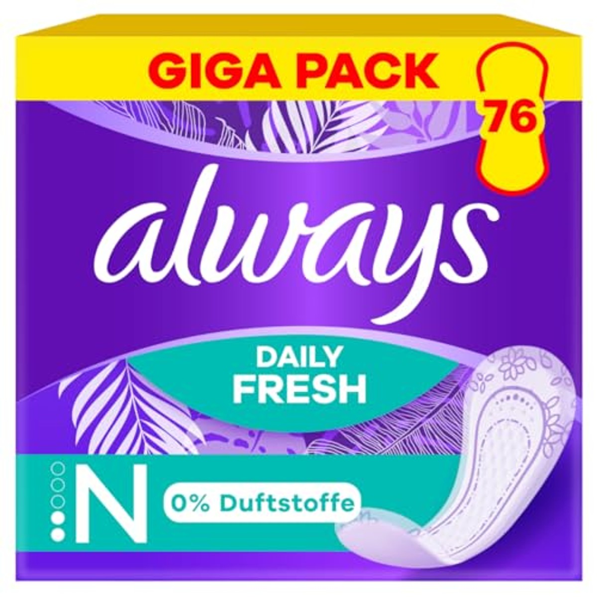 Always Daily Fresh Normal zonder geur, 76 stuks – Always