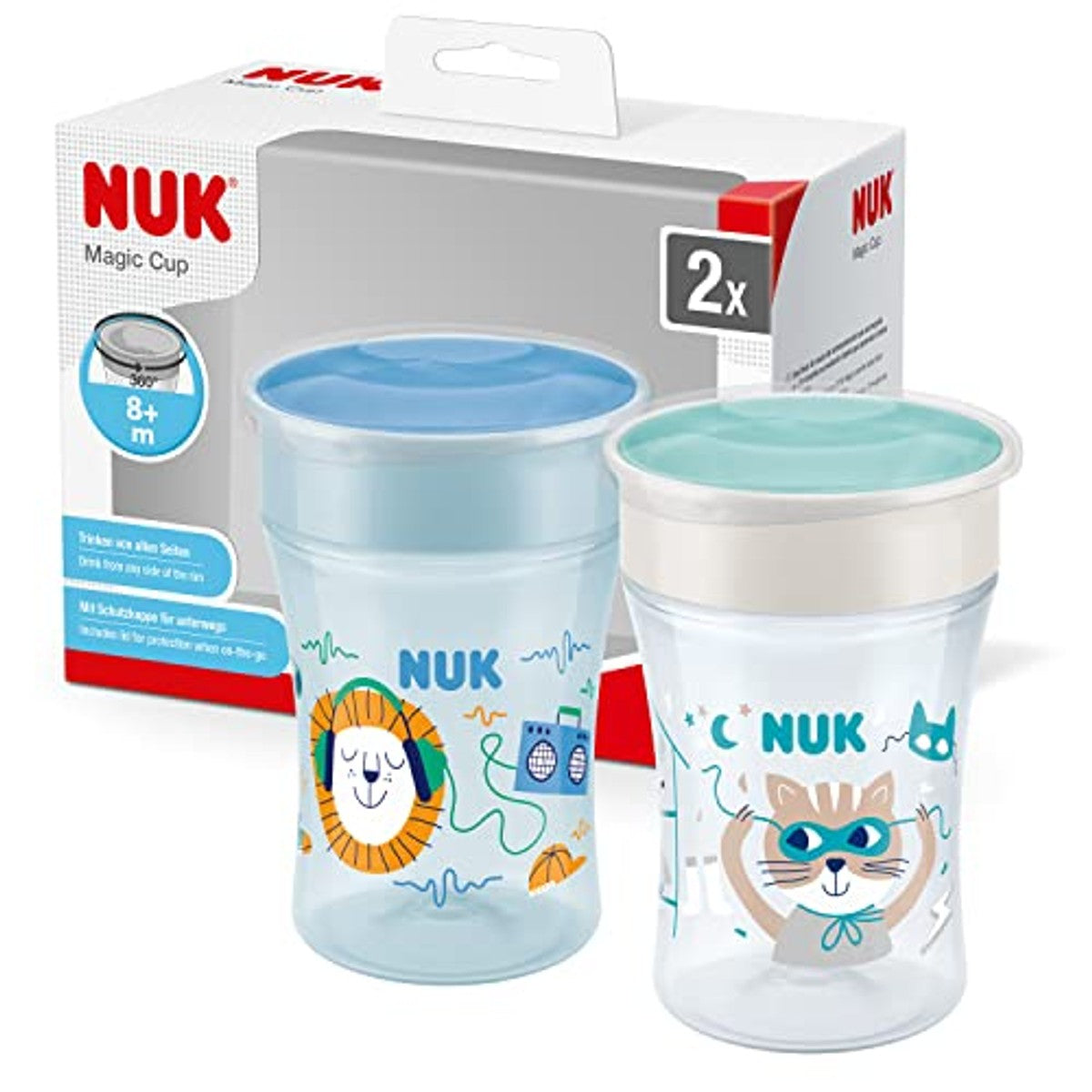 NUK Magic Cup drinkbeker blauw 230 ml 2 stuks – NUK