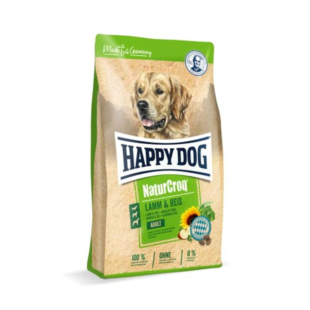 Happy Dog 60526 - NaturCroq lam & Rijst - droogvoer met inheemse kruiden voor volwassen honden - 15 kg inhoud – Happy Cat