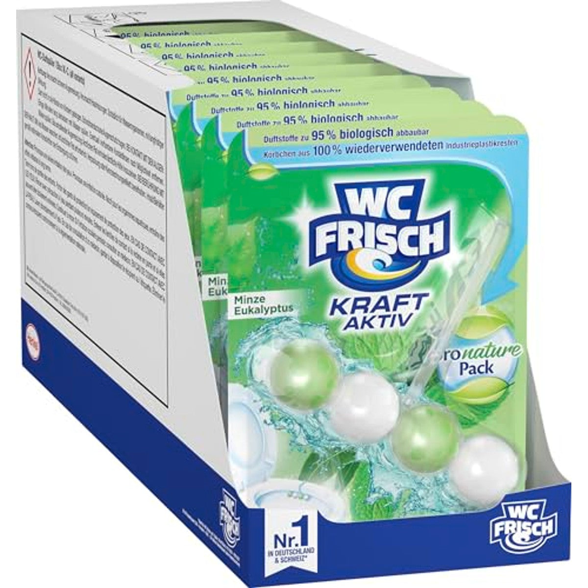 WC-Frisch Kraft Aktiv Pro Nature Mint & Eucalyptus 3 x 10 stuks - Voordeelverpakking