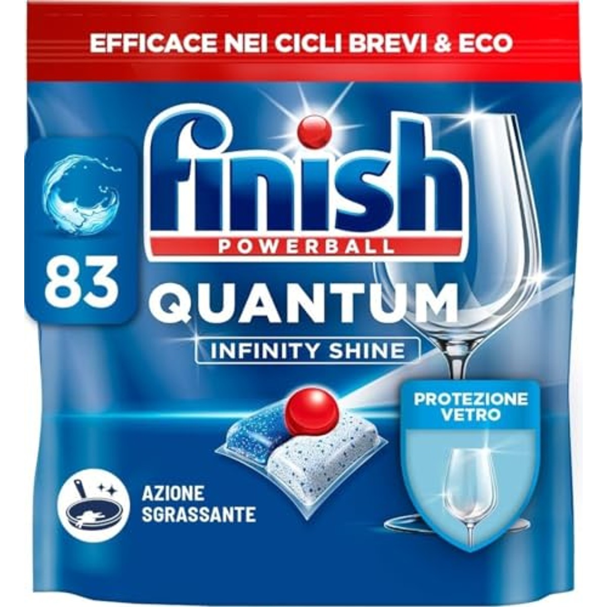 Finish Quantum Infinity Shine vaatwastabletten voordeelverpakking 83 tabs – Finish