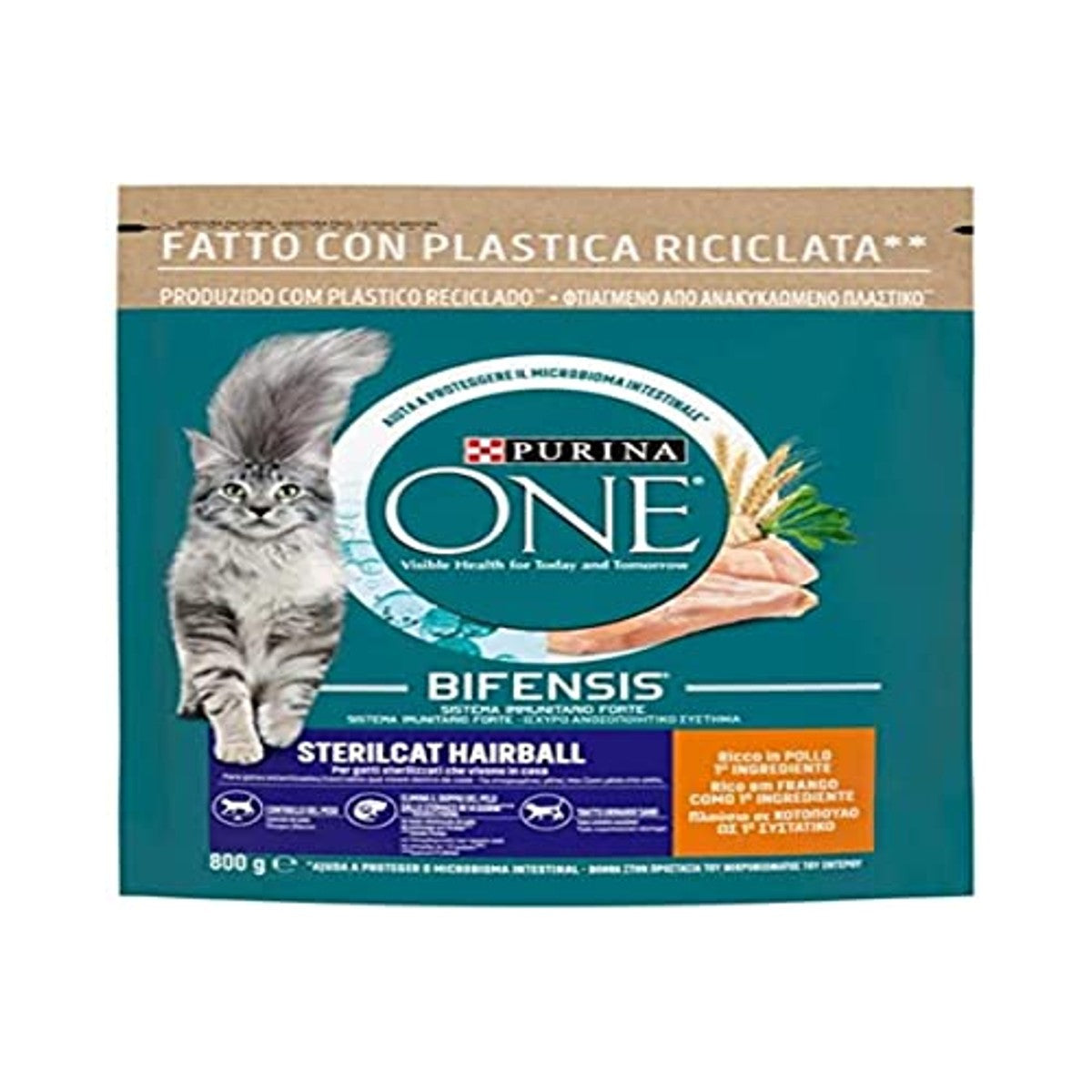 Purina One Bifensis Sterilcat droogvoer kat kip en granen 800 g - 6-pack