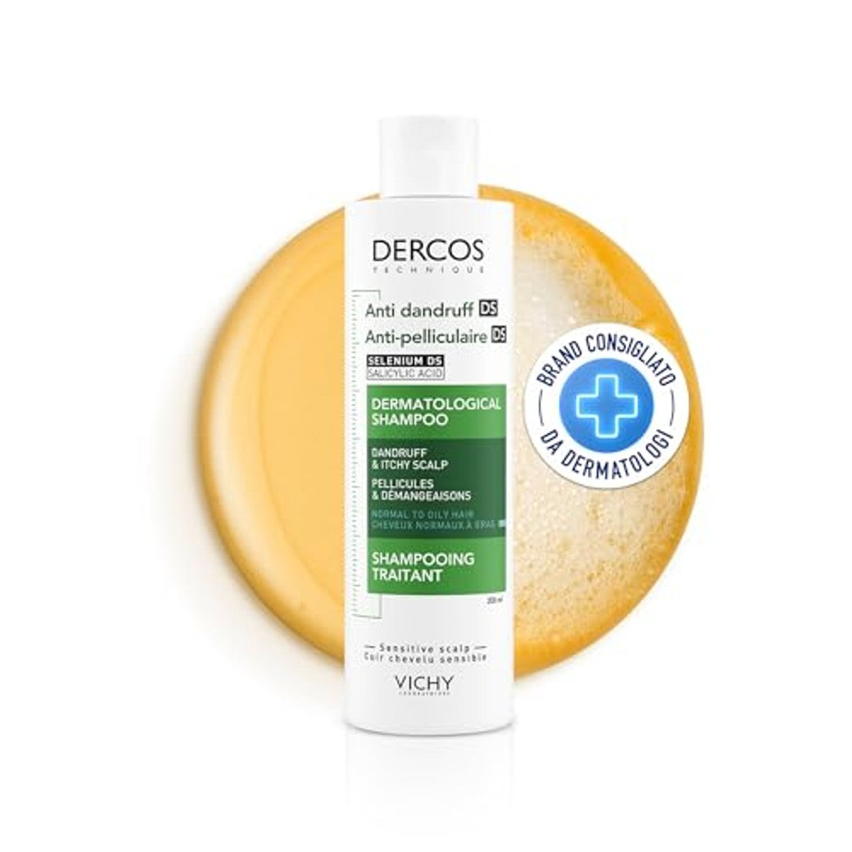 Vichy Dercos Anti-Roos Shampoo voor Vette Hoofdhuid 200 ml - 3-pack