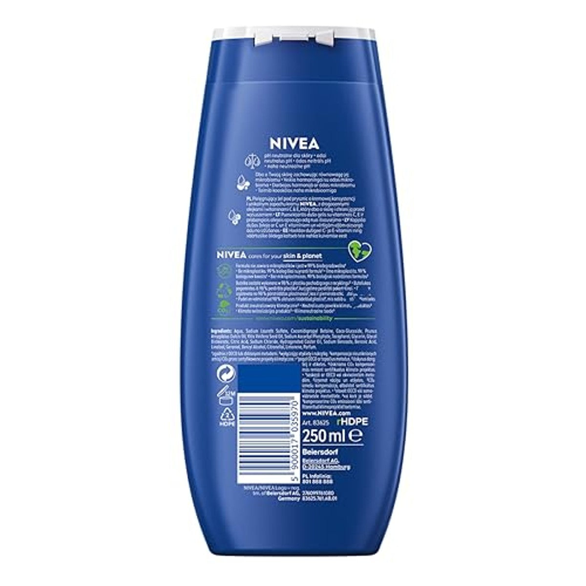 NIVEA Douchegel Crème Care 3 x 250 ml - Voordeelverpakking