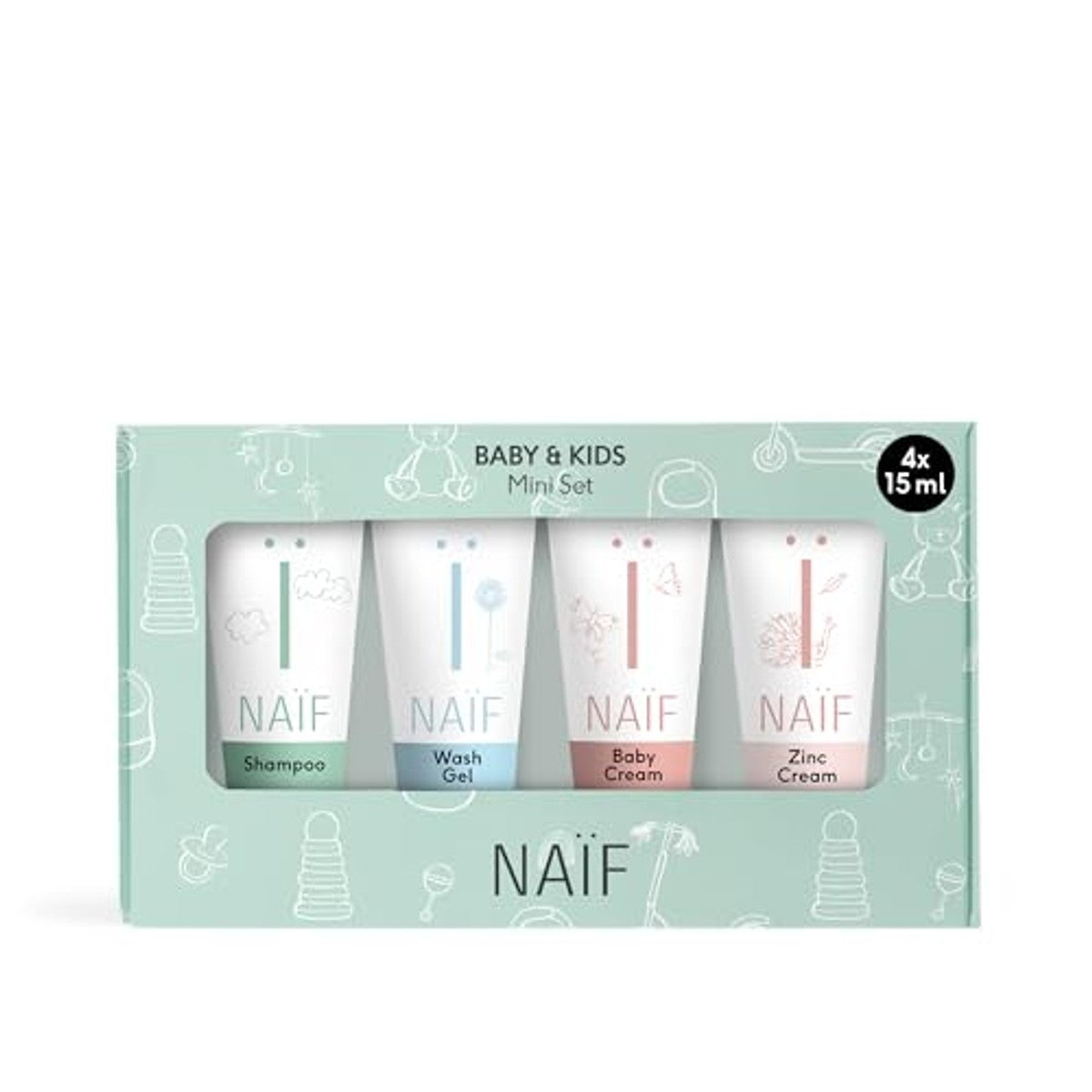 Naïf Babyverzorging mini-kit 4 x 15 ml – Naïf