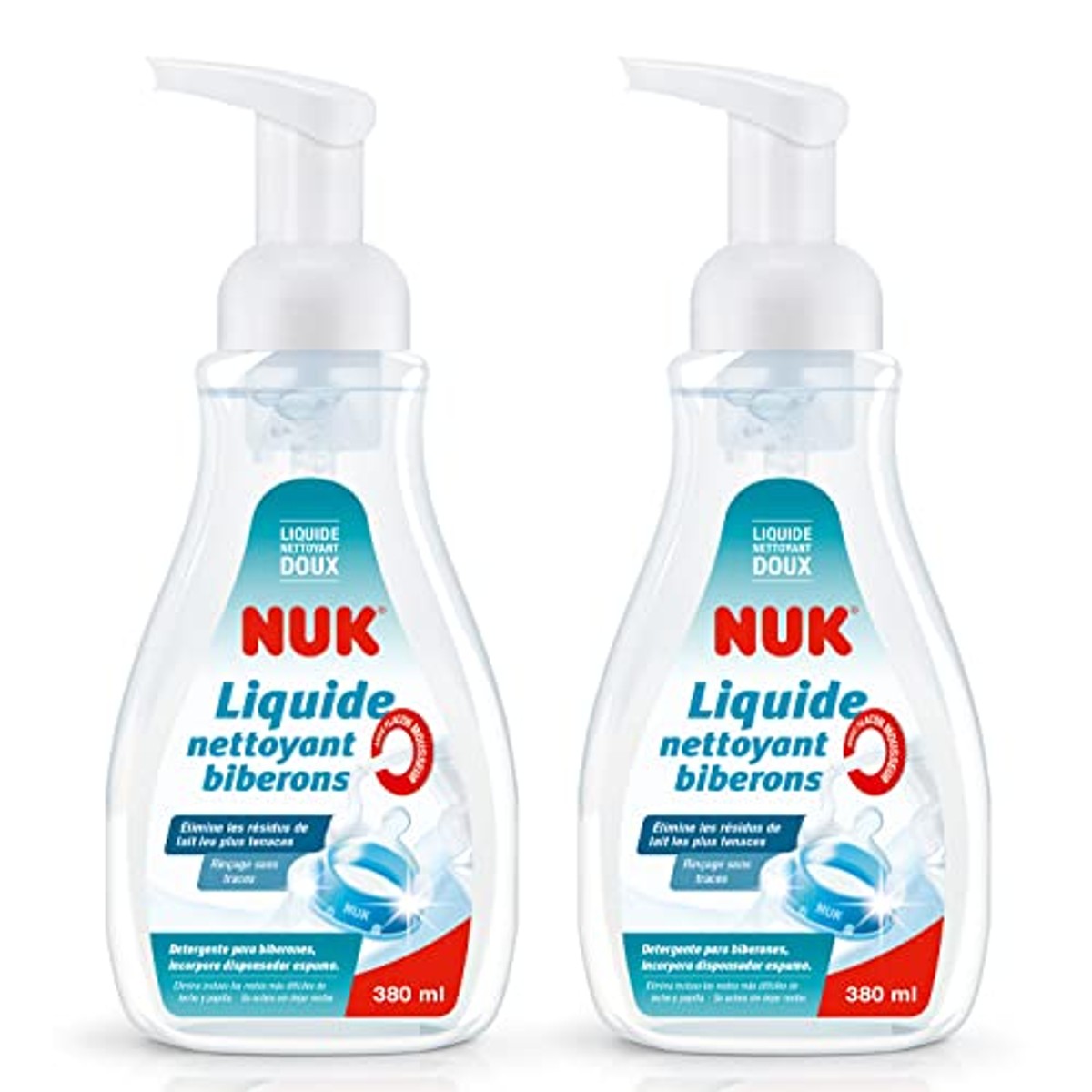 NUK Vloeibare reiniger voor flessen en accessoires, 2 flessen - 6-pack