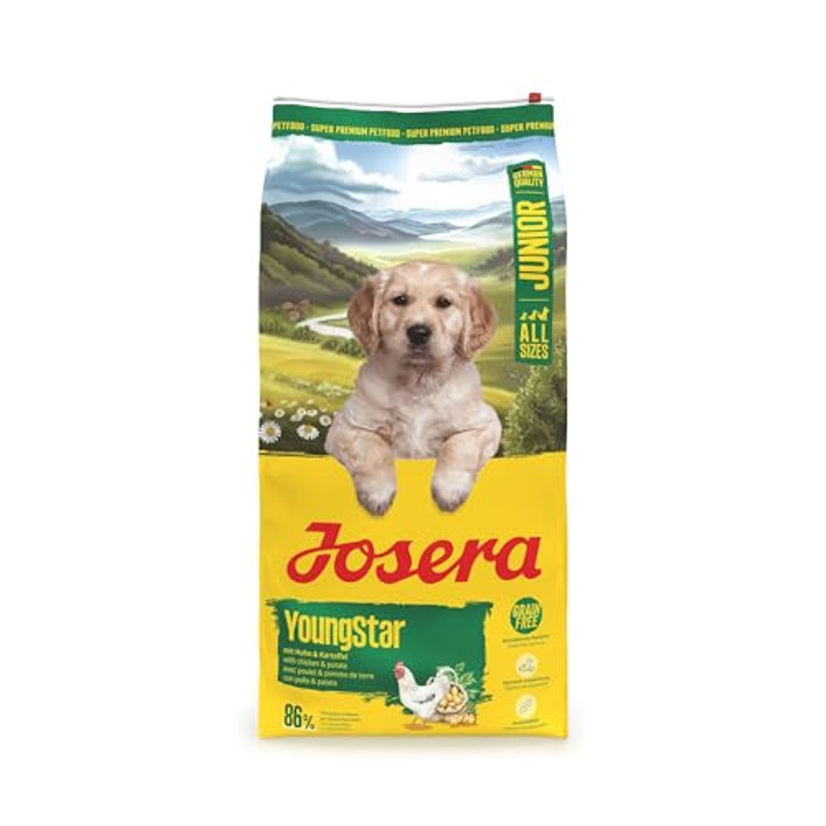 Josera YoungStar Junior droogvoer hond kip aardappel 12,5 kg - 3-pack