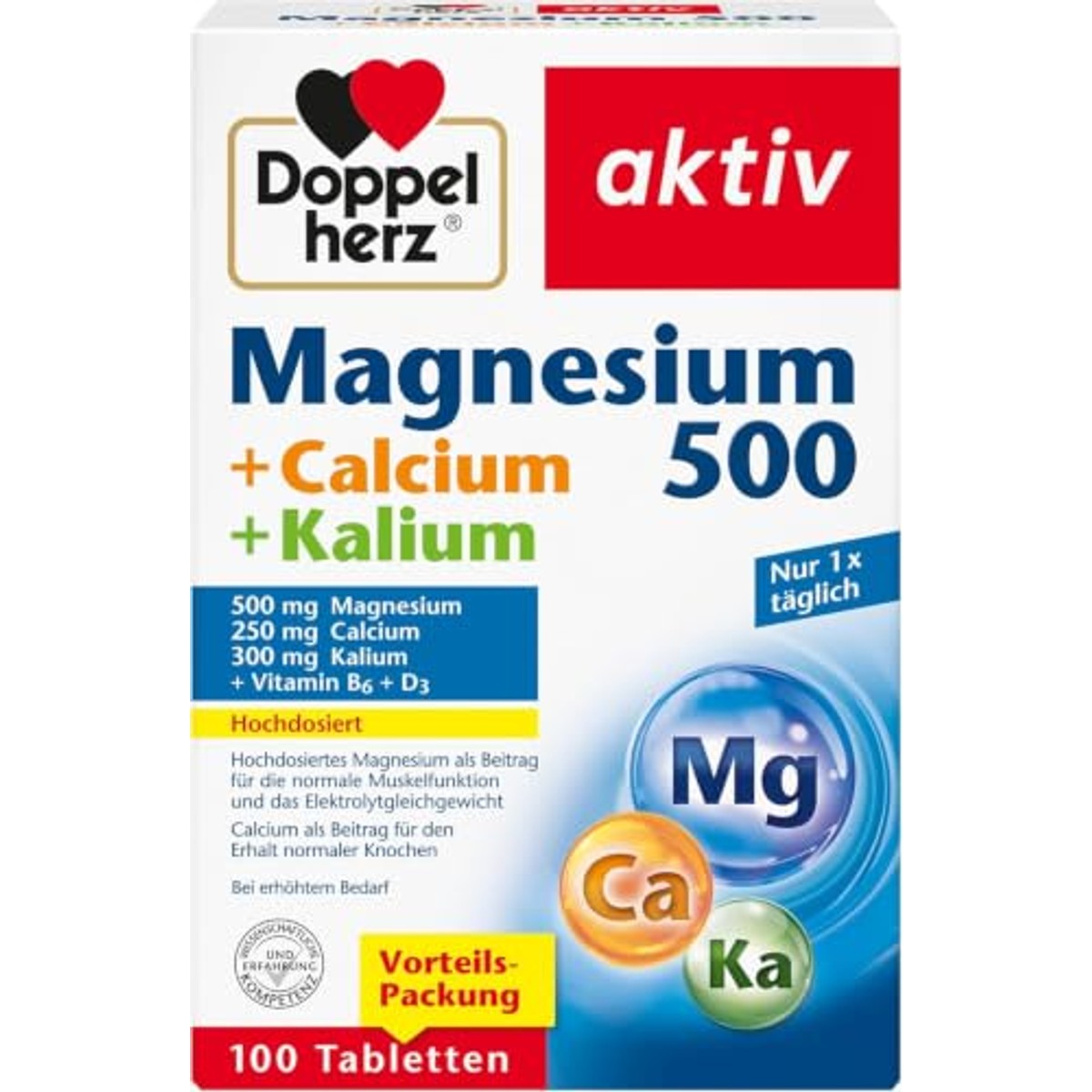 Doppelherz Magnesium + Calcium + Kalium 100 Tabletten - 6-pack