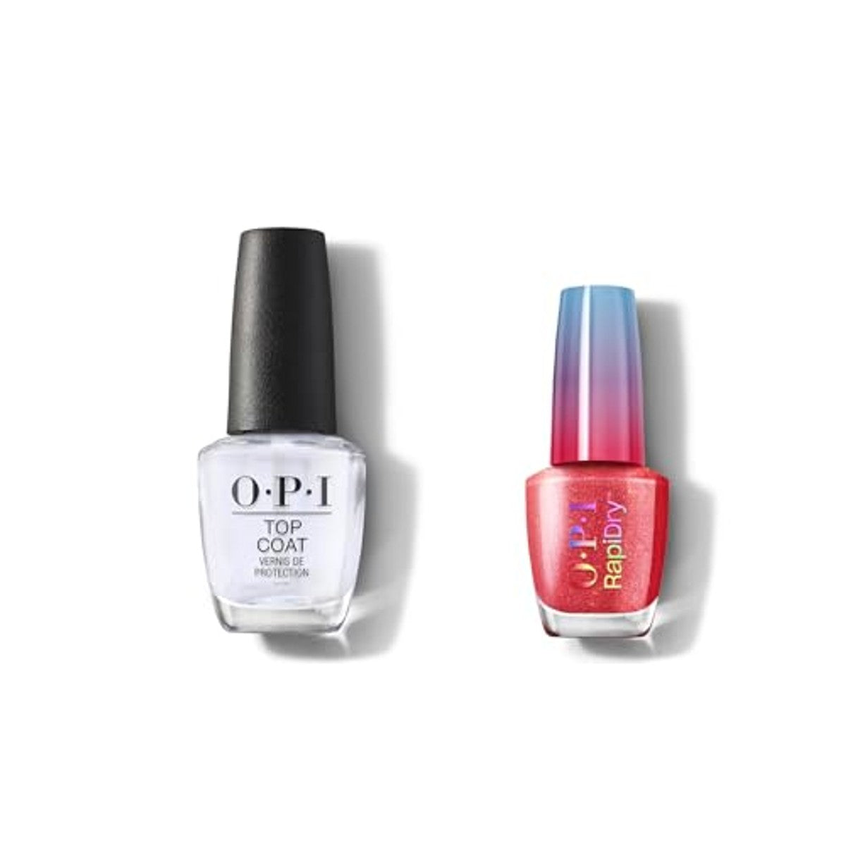 OPI RapiDry Bundle Top Coat 15 ml + Fuego On-the-Go Rode Nagellak 9 ml - 6-pack – foto 2