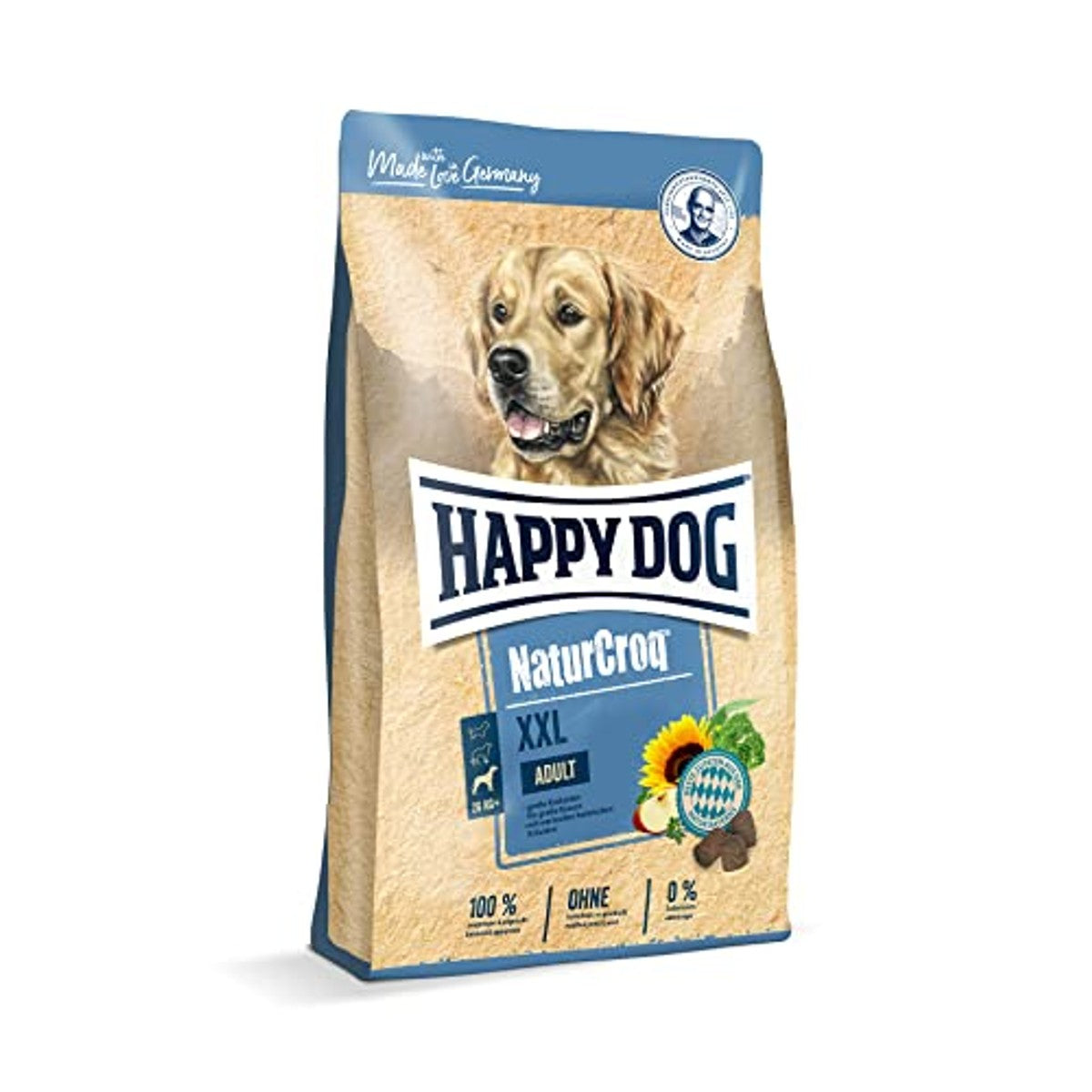Happy Dog 60524 NaturCroq XXL droogvoer met kruiden en grote kroketten, mix voor grotere honden, inhoud 15 kg – Happy Cat