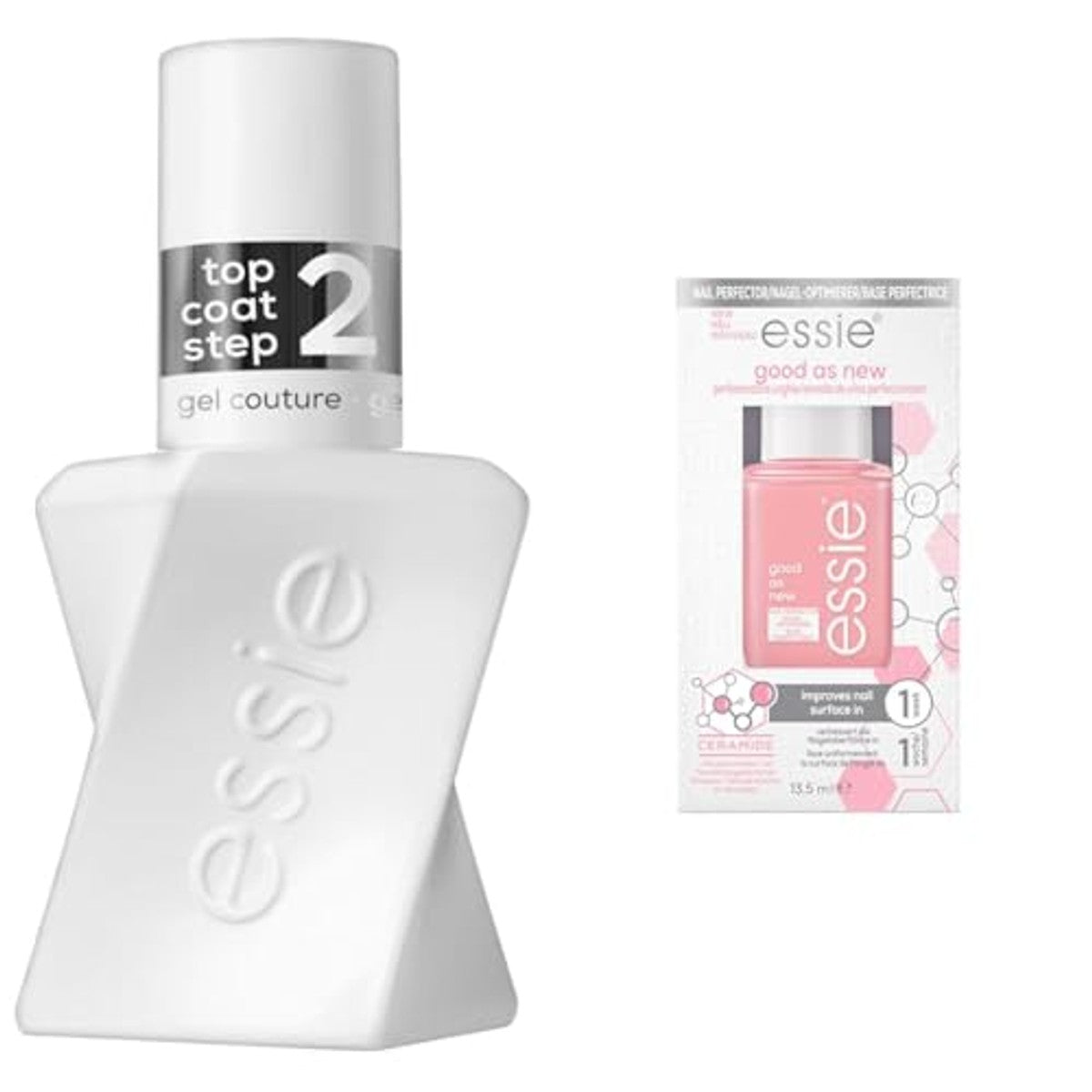 essie Gel Couture Top Coat & good as new set 2 x 13,5 ml - 6 stuks