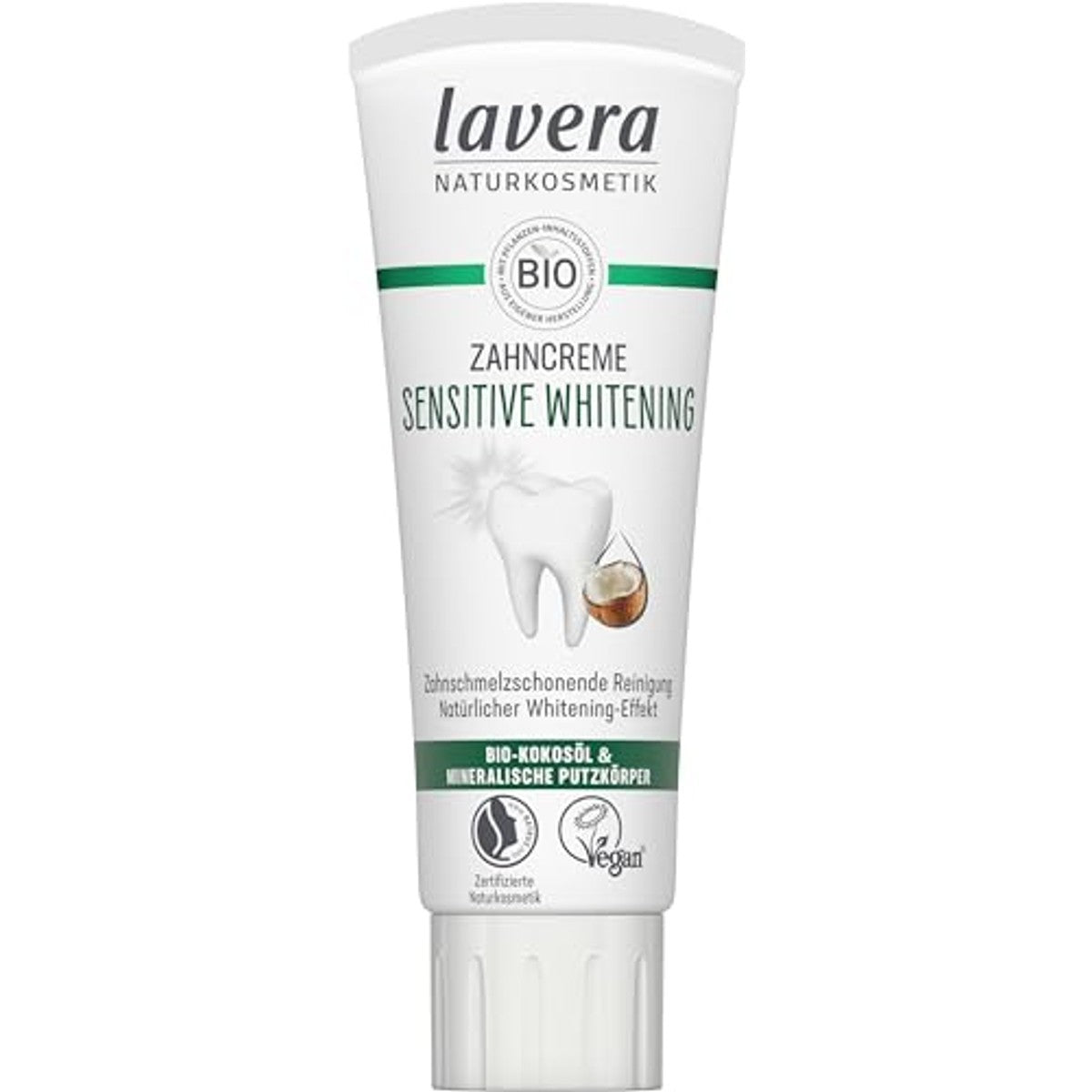 lavera Tandpasta Sensitive Whitening 6 x 75 ml - Voordeelverpakking