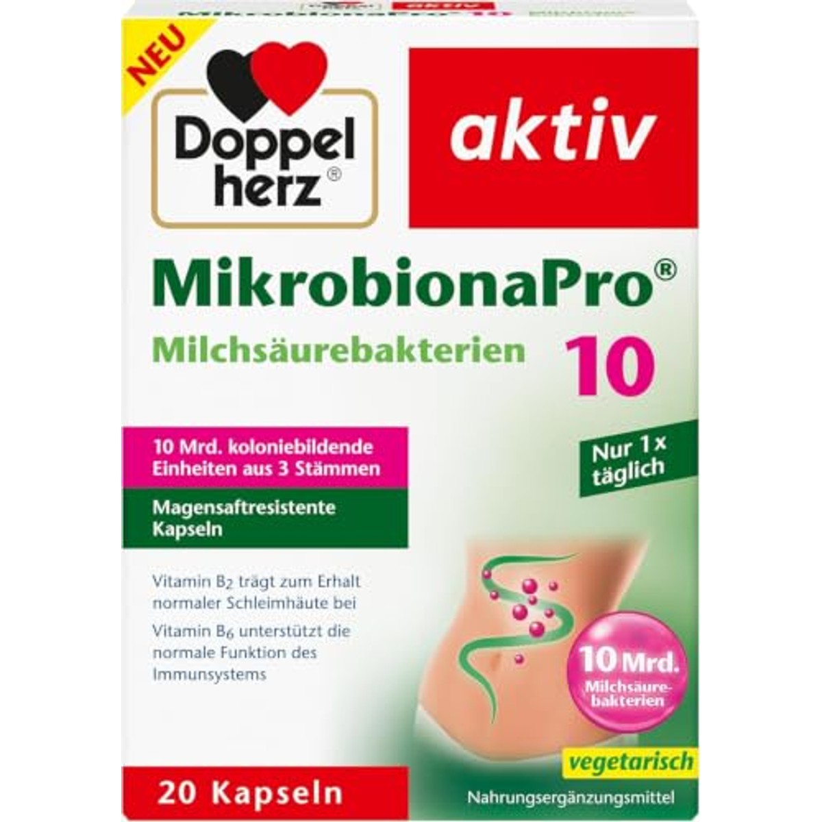Doppelherz MikrobionaPro® 10 Melkzuurbacteriën 20 Capsules - 3-pack