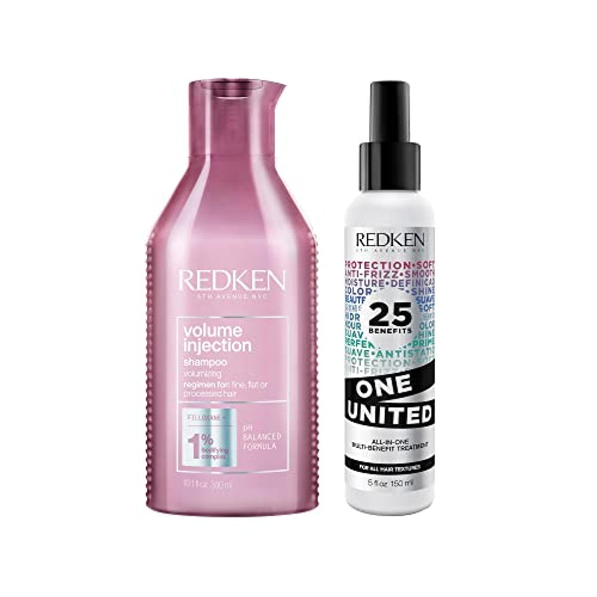 Redken Volume Injection Shampoo en One United Behandeling 300 ml + 150 ml - 3-pack