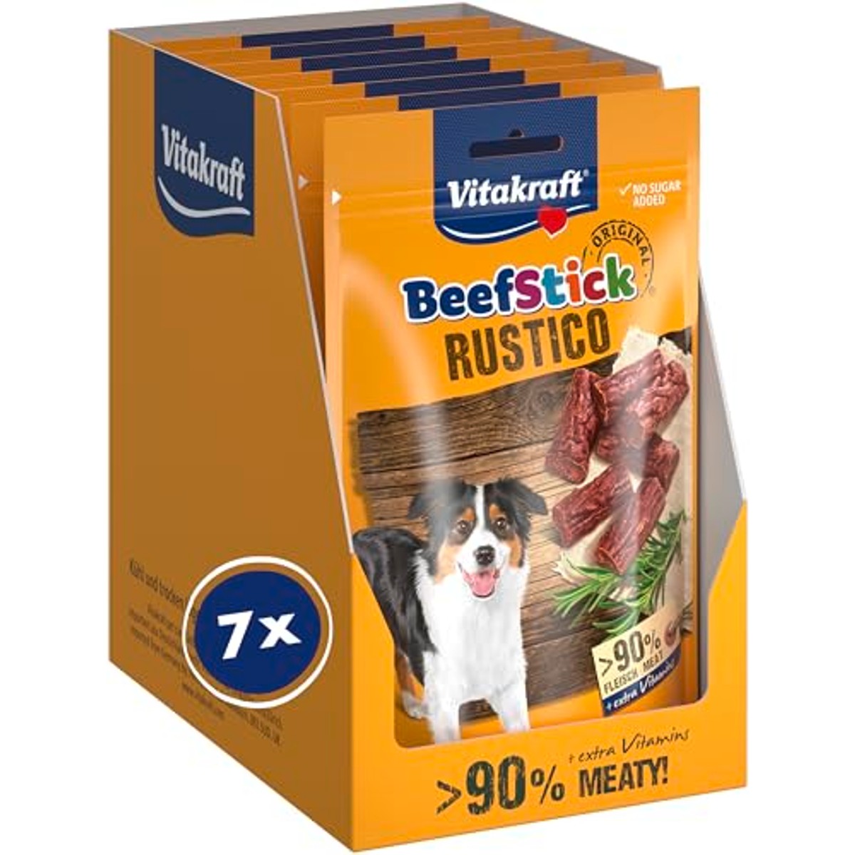 Vitakraft Beef Stick Rustico hondensnack salami 7 x 55 g - 6-pack