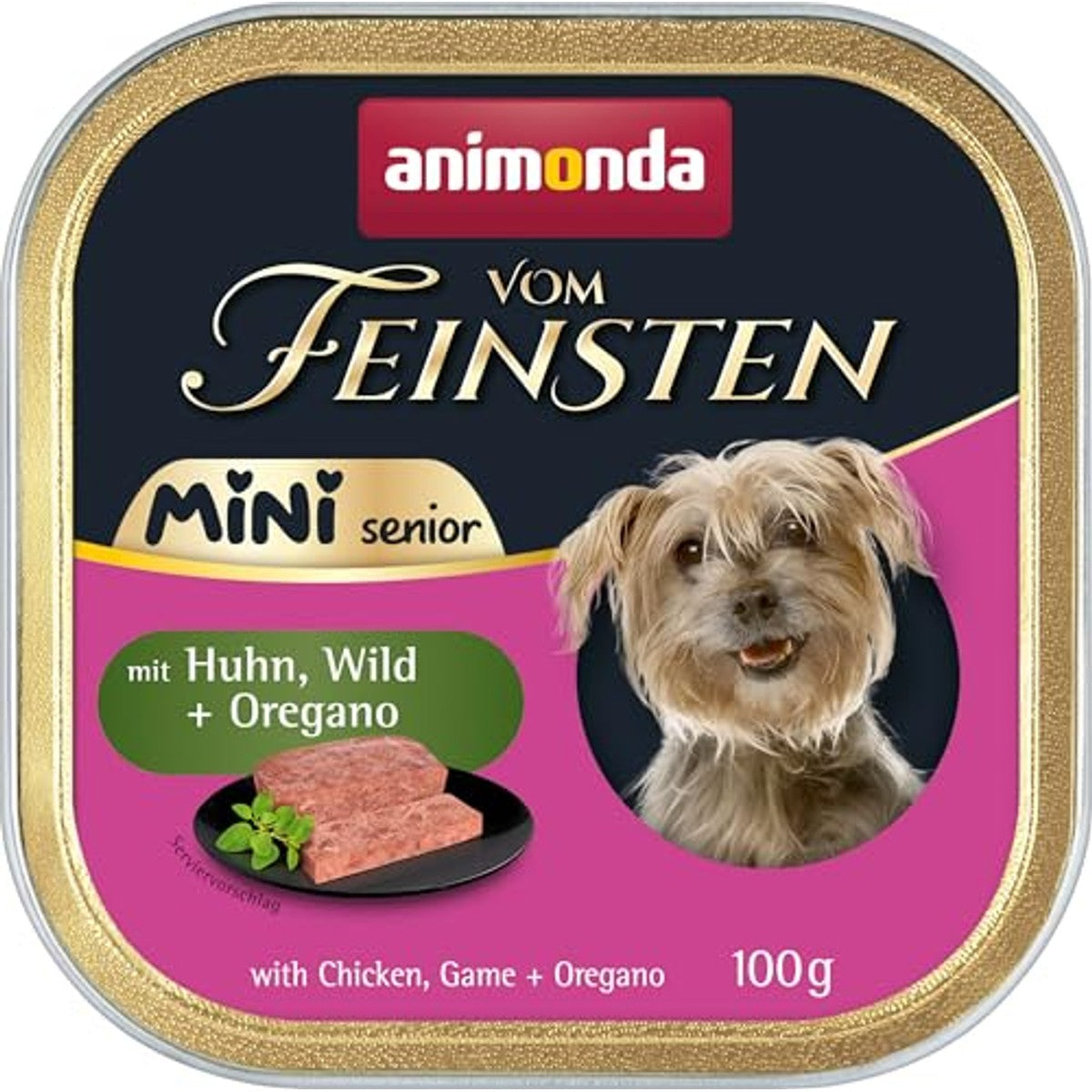 animonda vom Feinsten Mini Senior natvoer hondenvoer kip & wild 32 x 100 g - 3-pack