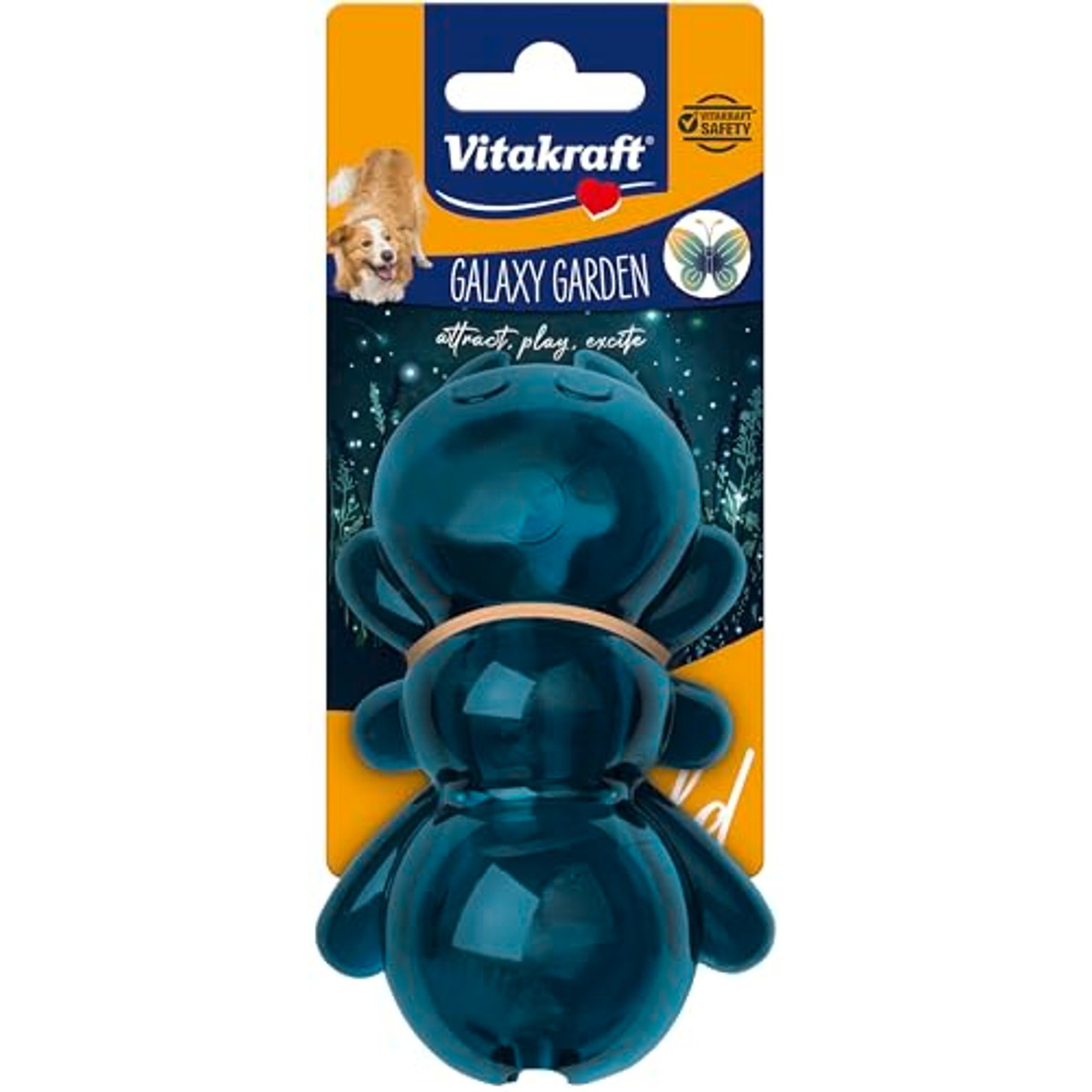 Vitakraft Galaxy Garden mier, speelgoed voor honden, interactief speelgoed voor honden, vulbaar met hondensnacks (1 stuk) – Vitakraft