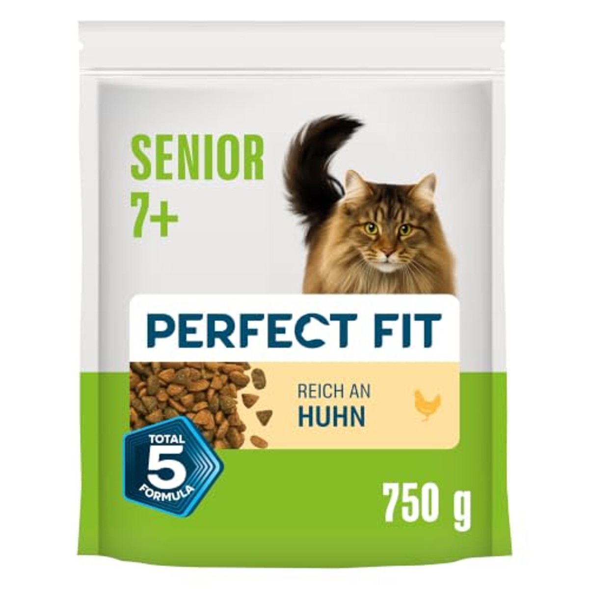 PERFECT FIT Senior droogvoer voor oudere katten vanaf 7 jaar, kip, 750 g (6 zakjes) – Perfect Fit