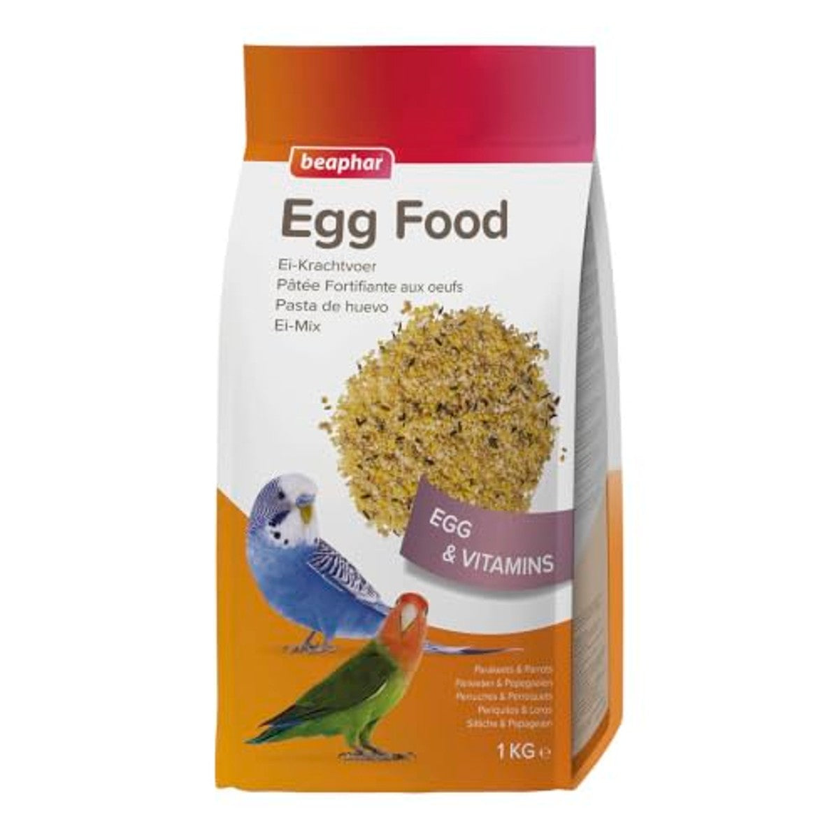 Beaphar Ei-mix aanvullend voer parkiet en papegaai 1 kg - 6-pack