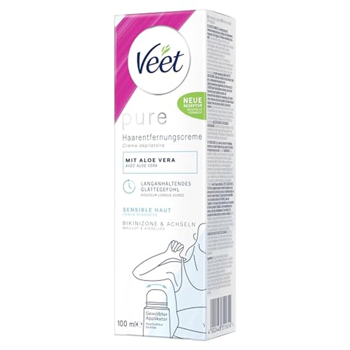 Veet Pure ontharingscrème bikinizone & oksels 6 x 100 ml - Voordeelverpakking