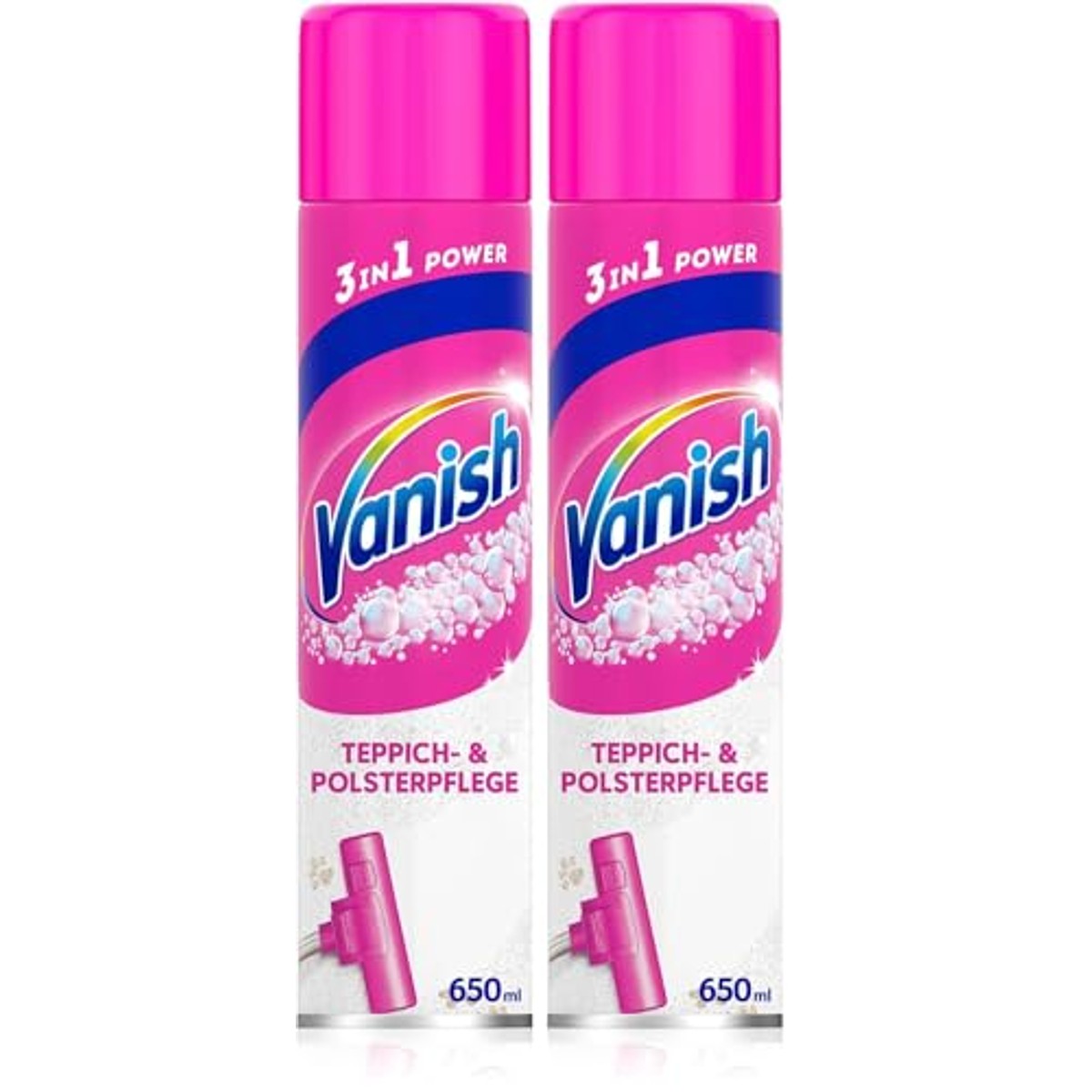 Vanish GOLD Power Foam Tapijtreiniger 1 x 650 ml (verpakking van 2) – Vanish