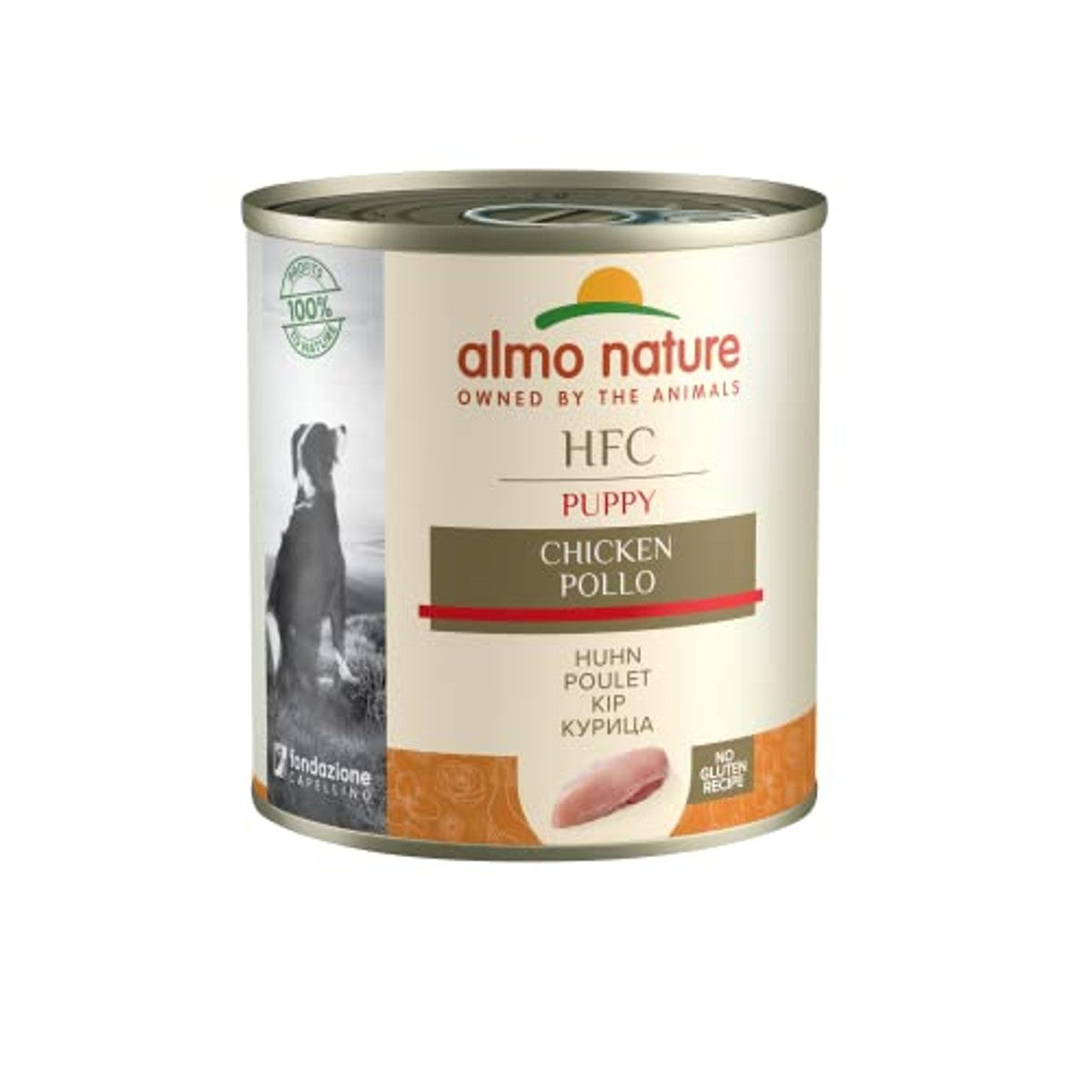Almo Nature HFC Natural – natvoer voor honden met kip van oorspronkelijk levensmiddelenkwaliteit en wordt nu gebruikt voor hondenvoeding. – almo nature