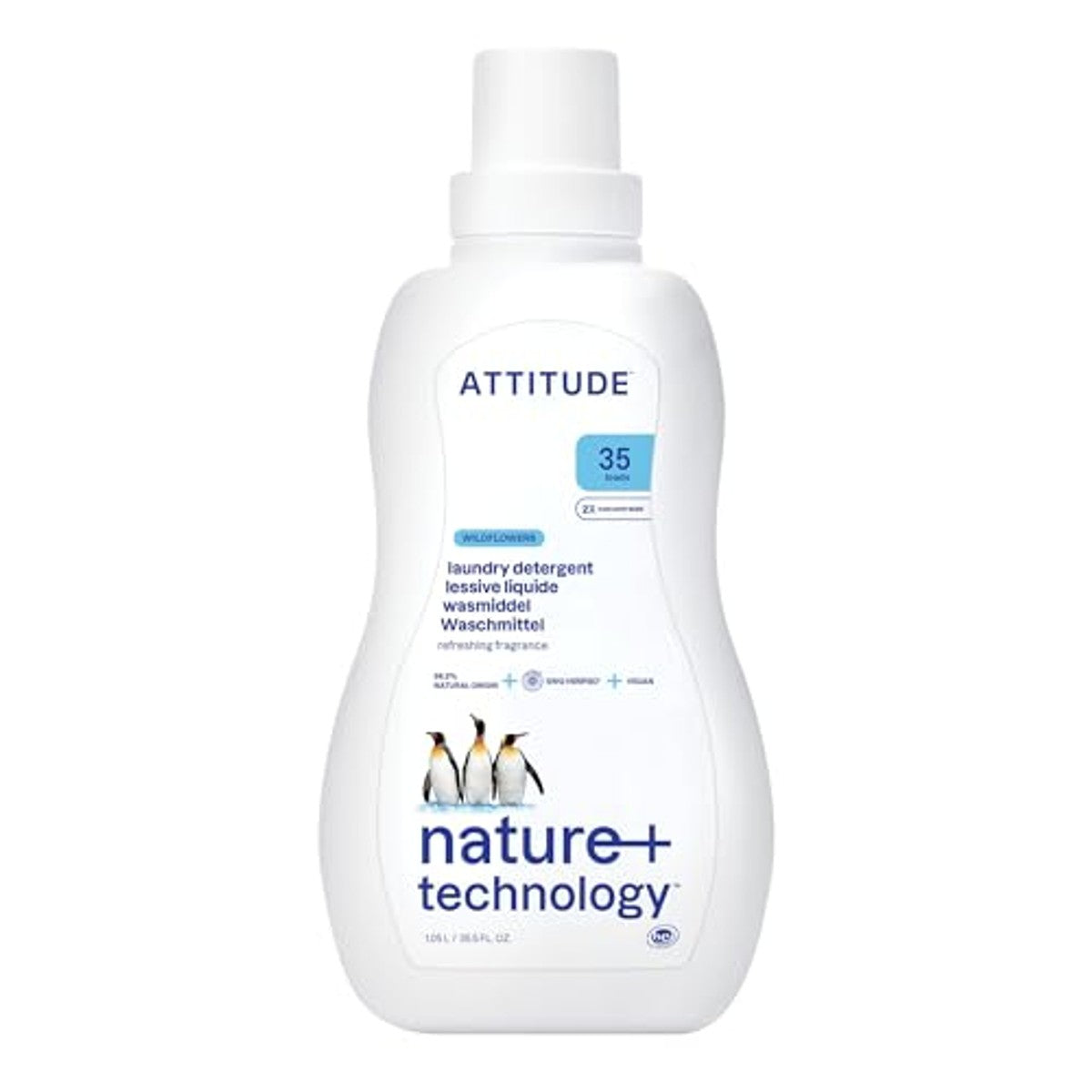 Attitude Wasmiddel Wilde Bloemen 35 Wasbeurten 1,05 l - 6-pack – foto 2