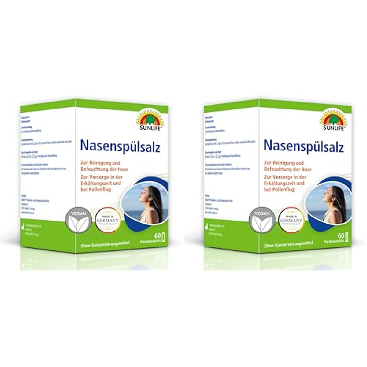 Sunlife Neusspoelzout en Winkelwagenchip 60 sticks (verpakking van 2) - 3-pack
