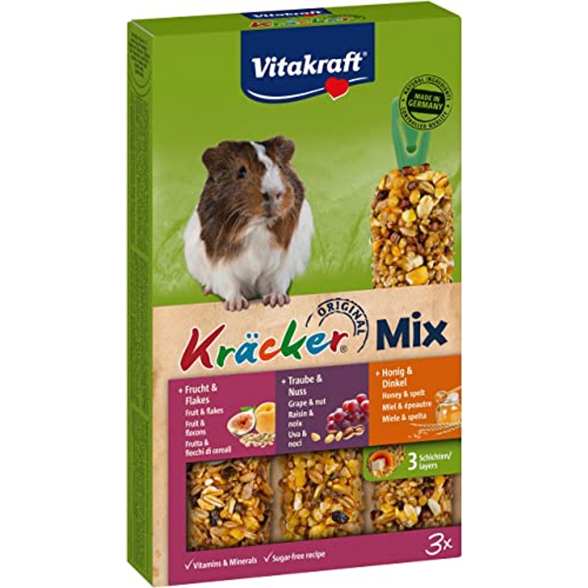 Kräcker® Trio Honey Nut Fruit 2 x 3 pack MS – Vitakraft