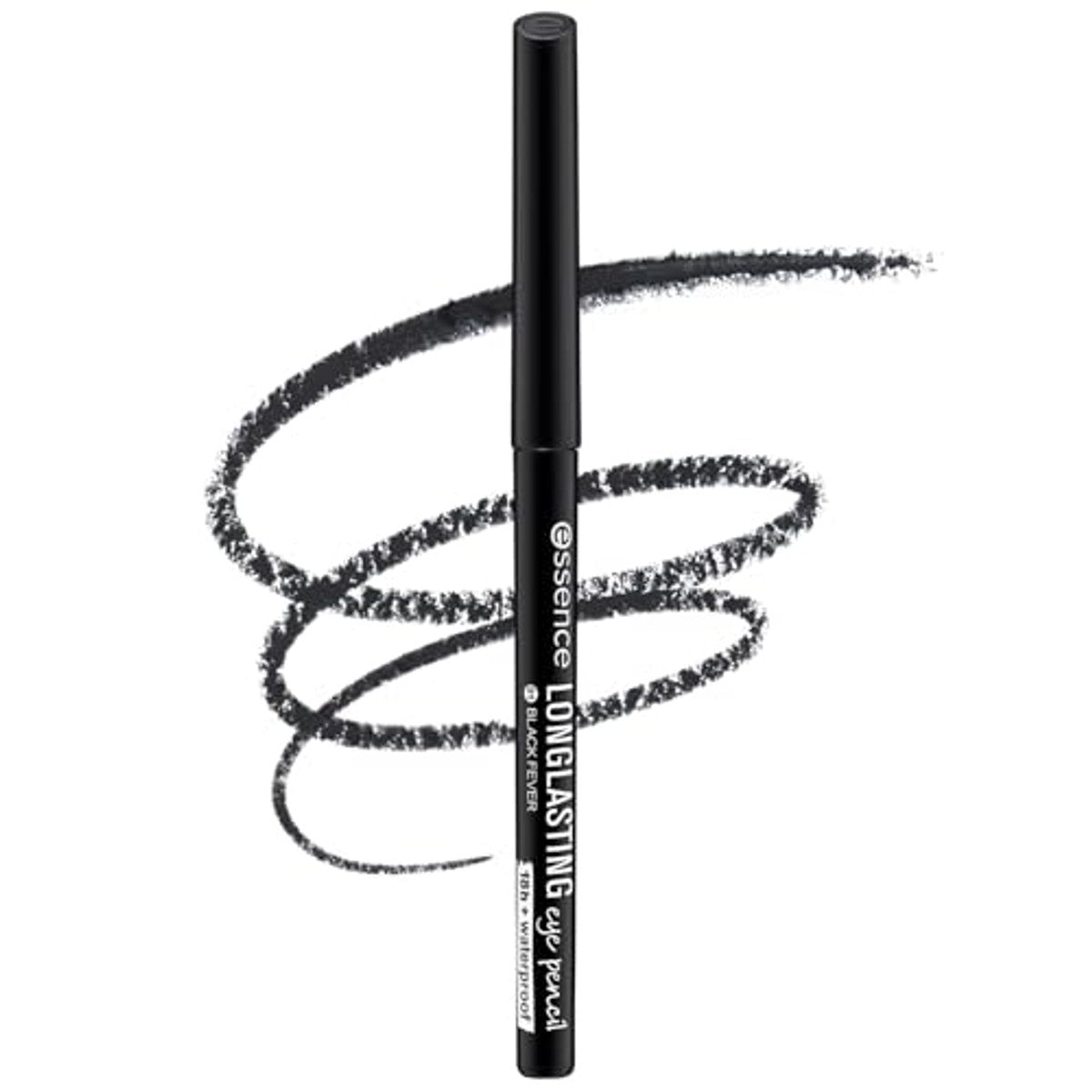 essence Long-Lasting oogpotlood Black Fever 01 0,28 g - 3-pack