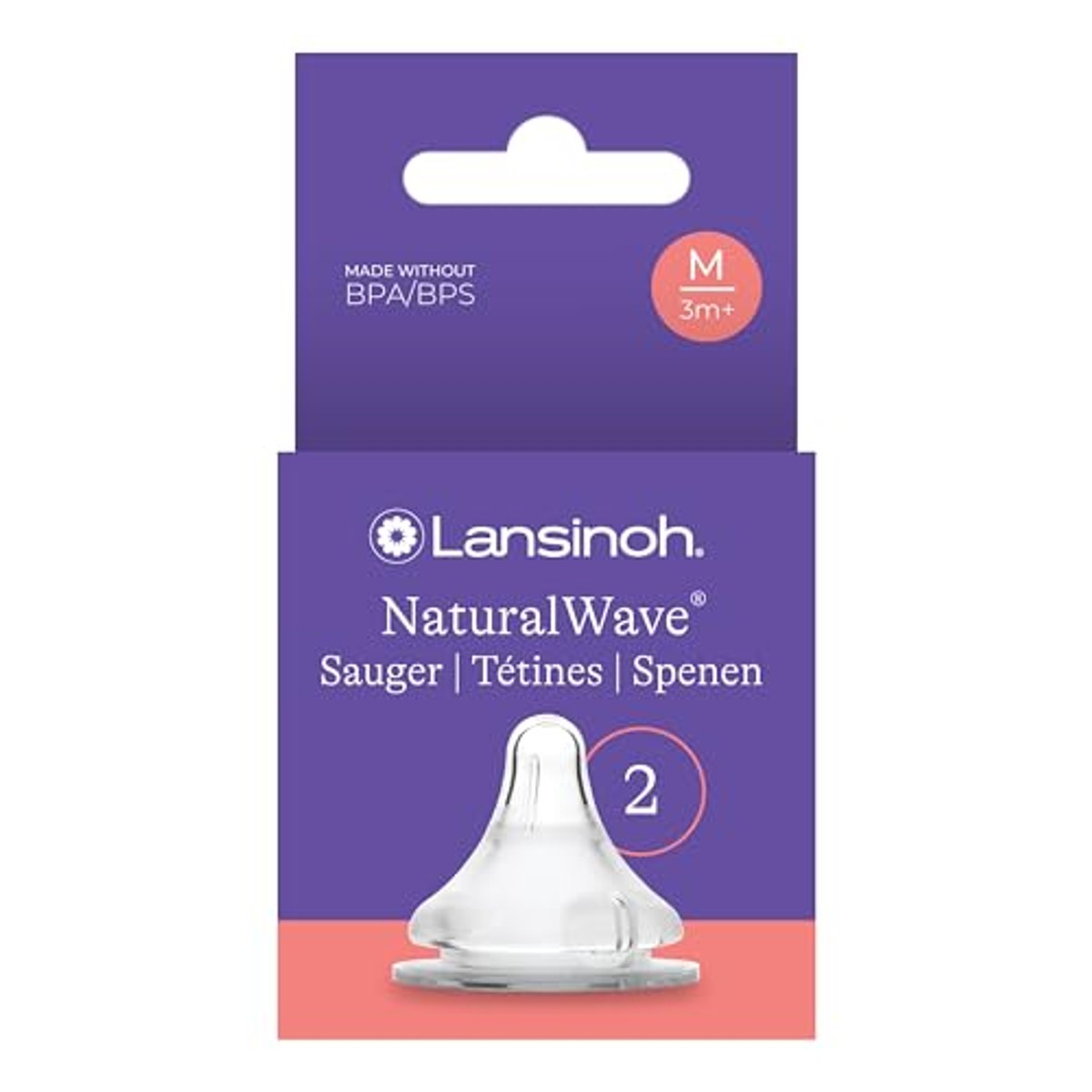 Lansinoh NaturalWave Zuiger M Medium Melkstroom 2 stuks - 6-pack