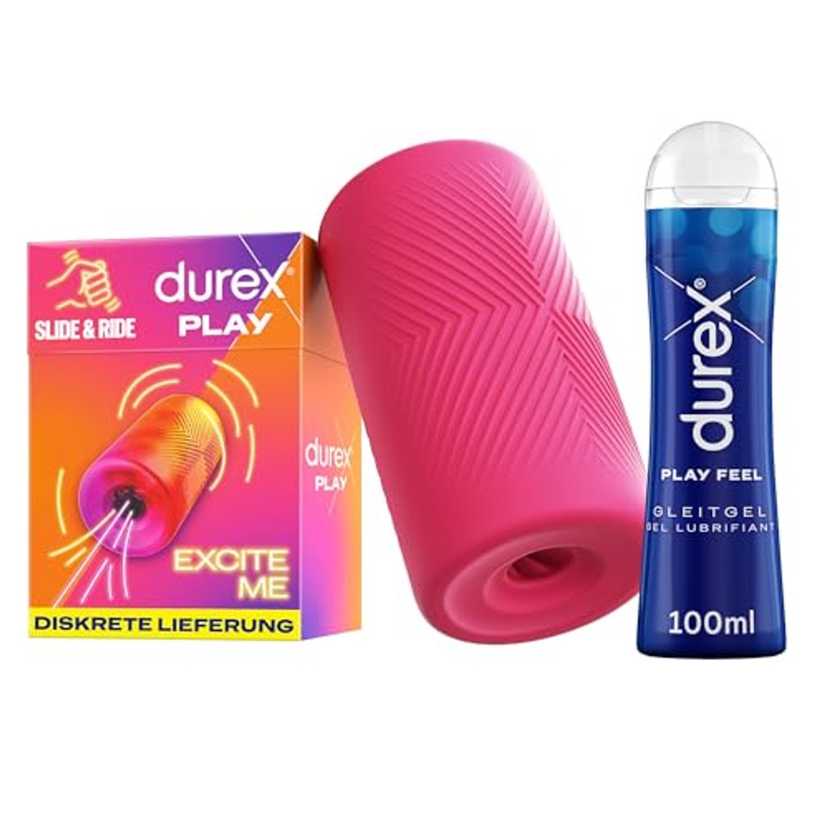 Durex Play Feel 100 ml + Slide & Ride masturbatiehoes – Durex