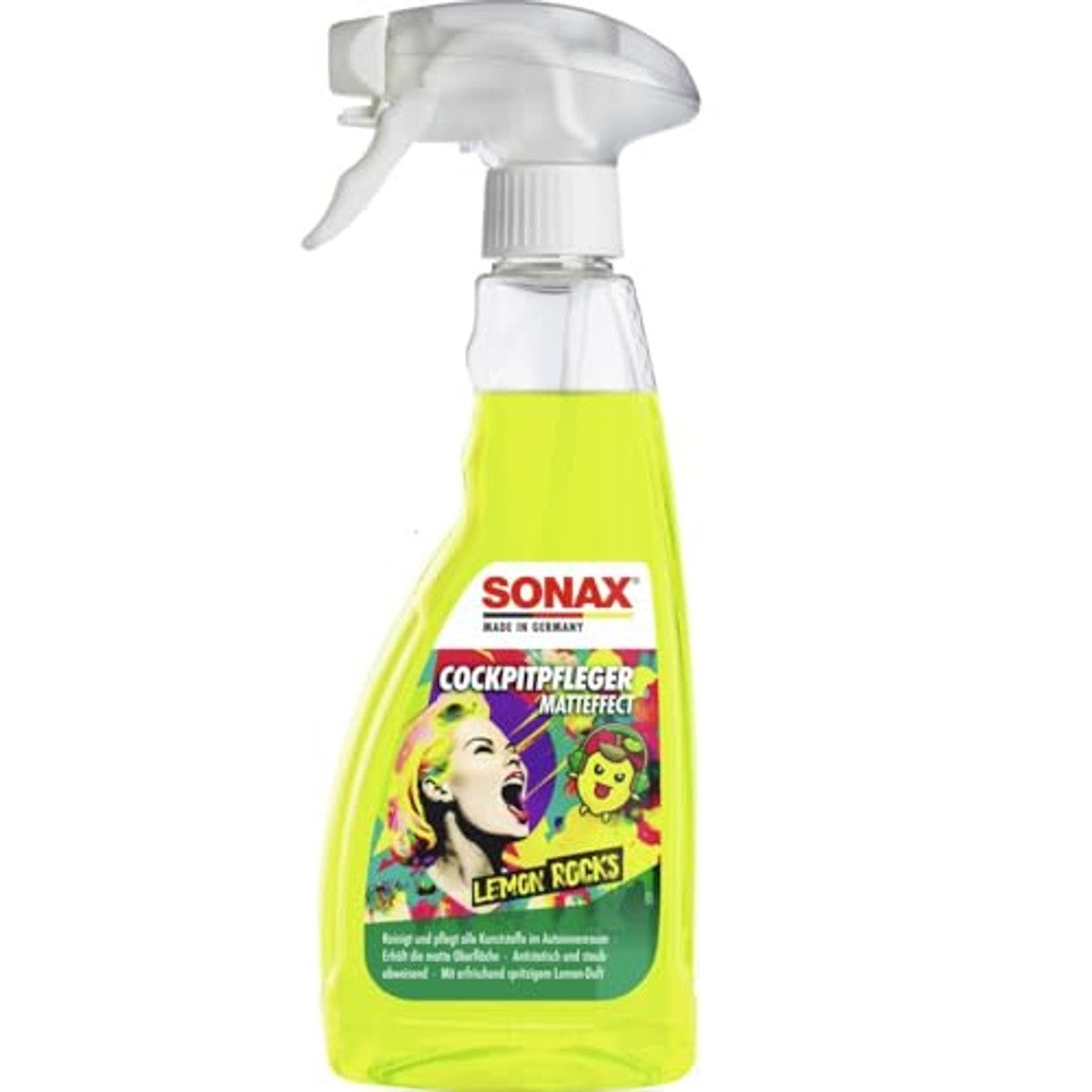 SONAX Cockpitverzorging mat effect Lemon Rocks 6 x 500 ml - Voordeelverpakking