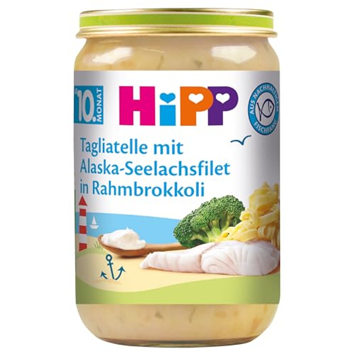 HiPP Tagliatelle met Alaska-koolvisfilet in broccoli-roomsaus 6 x 220 g – foto 2
