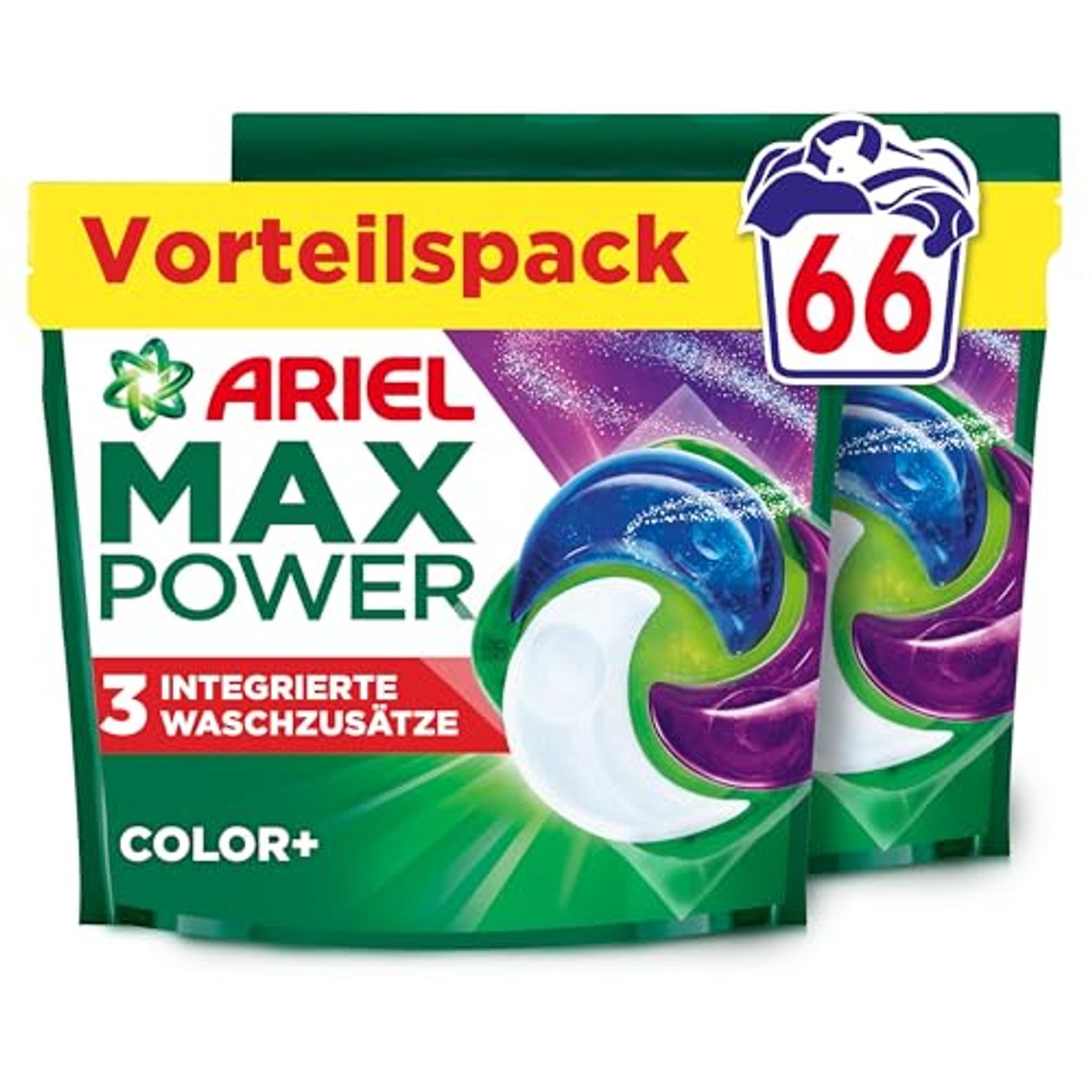 Ariel Max Power Pods Color+ Wasmiddel, 66 wasbeurten – Ariel