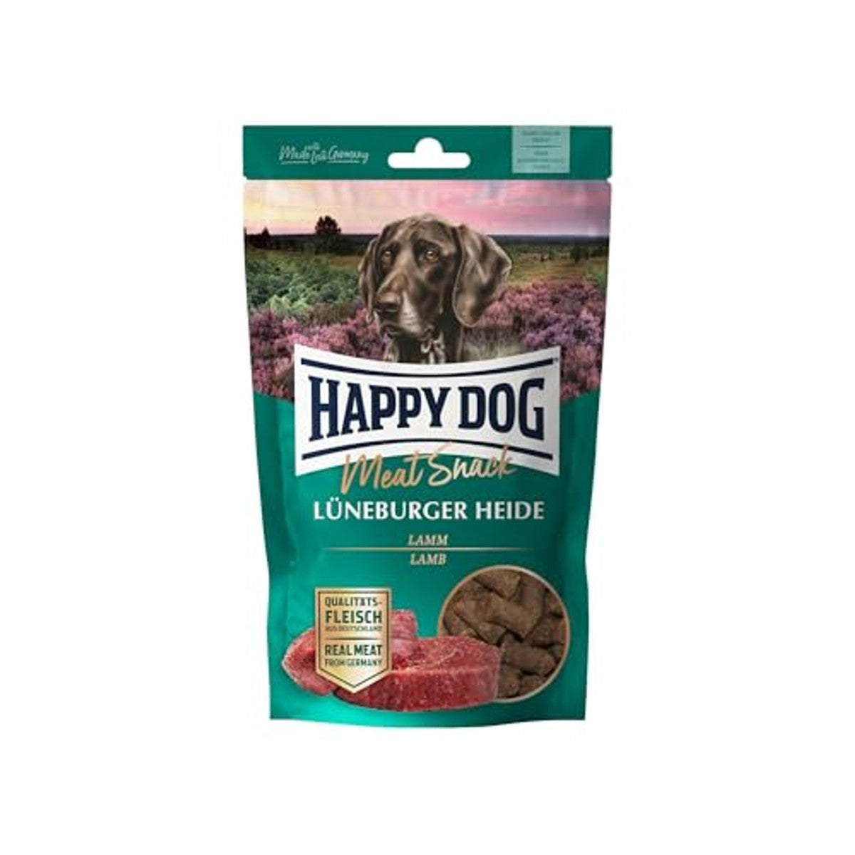 Happy Dog Meat Snack Lüneburger Heide hondensnack lamsvlees 75g - 6-pack