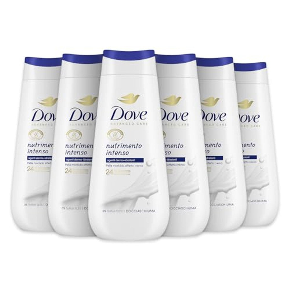 Dove Intensieve Verzorging Douchegel 6 x 225 ml - Voordeelverpakking