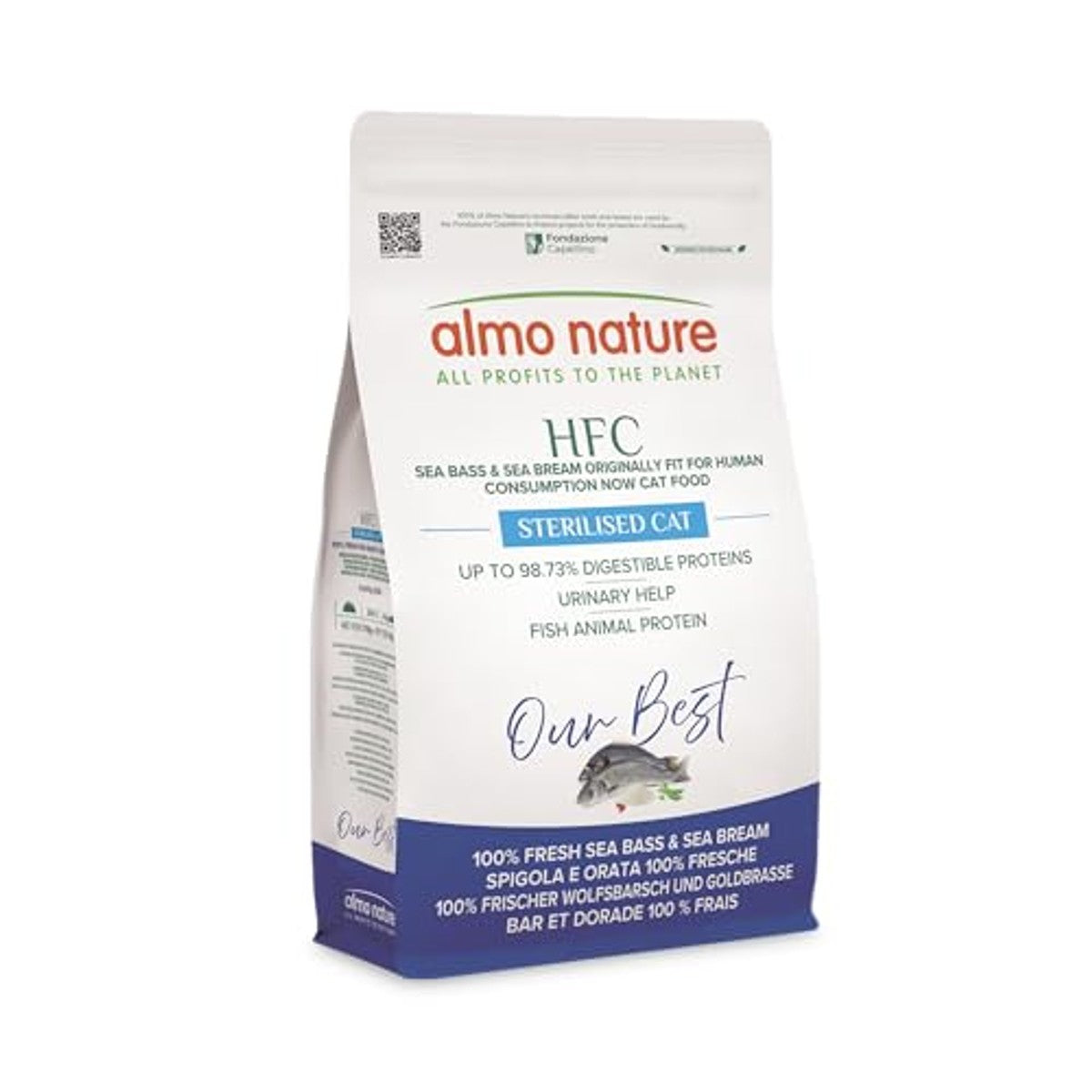 Almo Nature HFC Our Best Adult Gesteriliseerd Zeebaars en Zeebrasem 1,2 kg - 6-pack