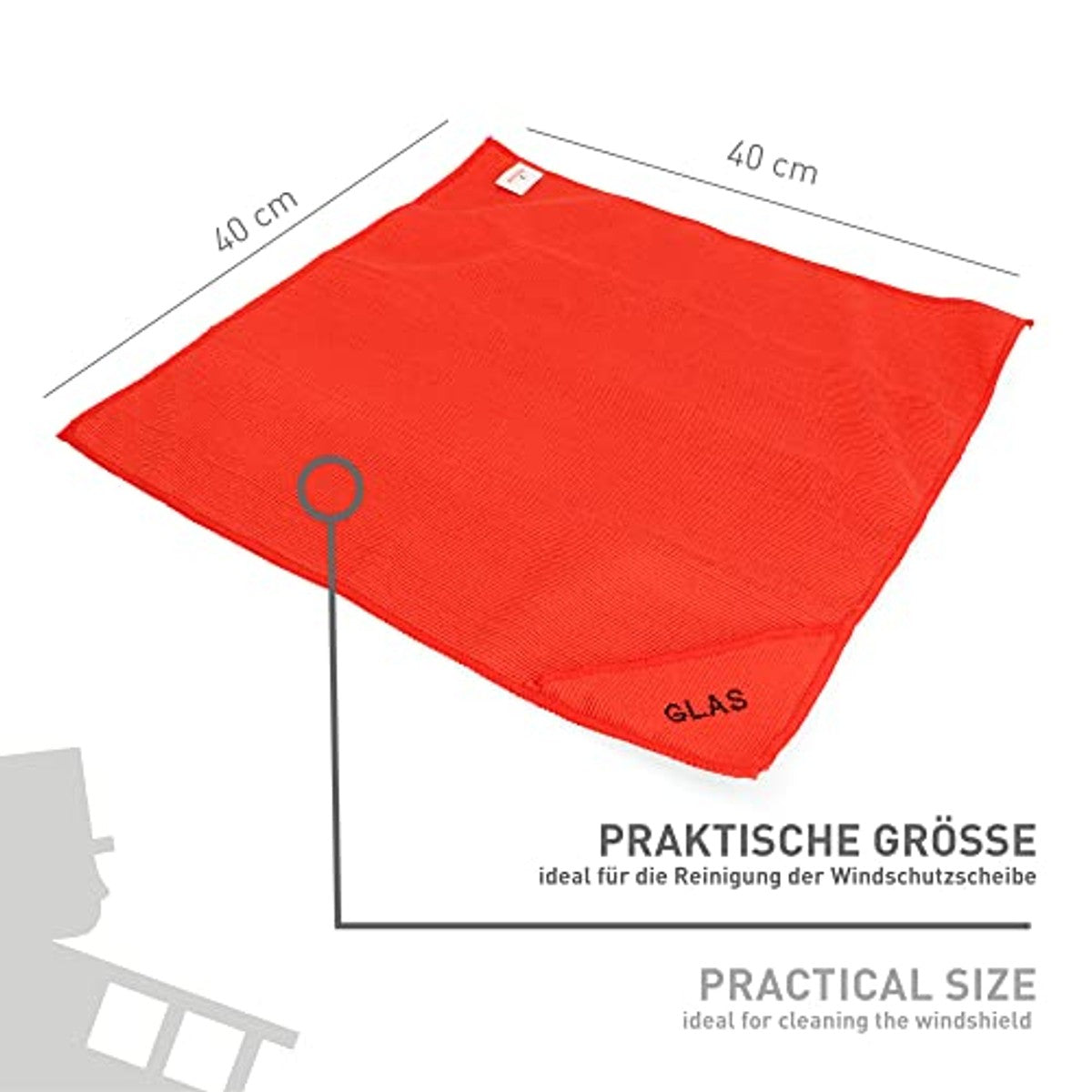 NIGRIN 71116 Cockpit Microvezeldoek voor autoruiten 40 x 40 cm – NIGRIN